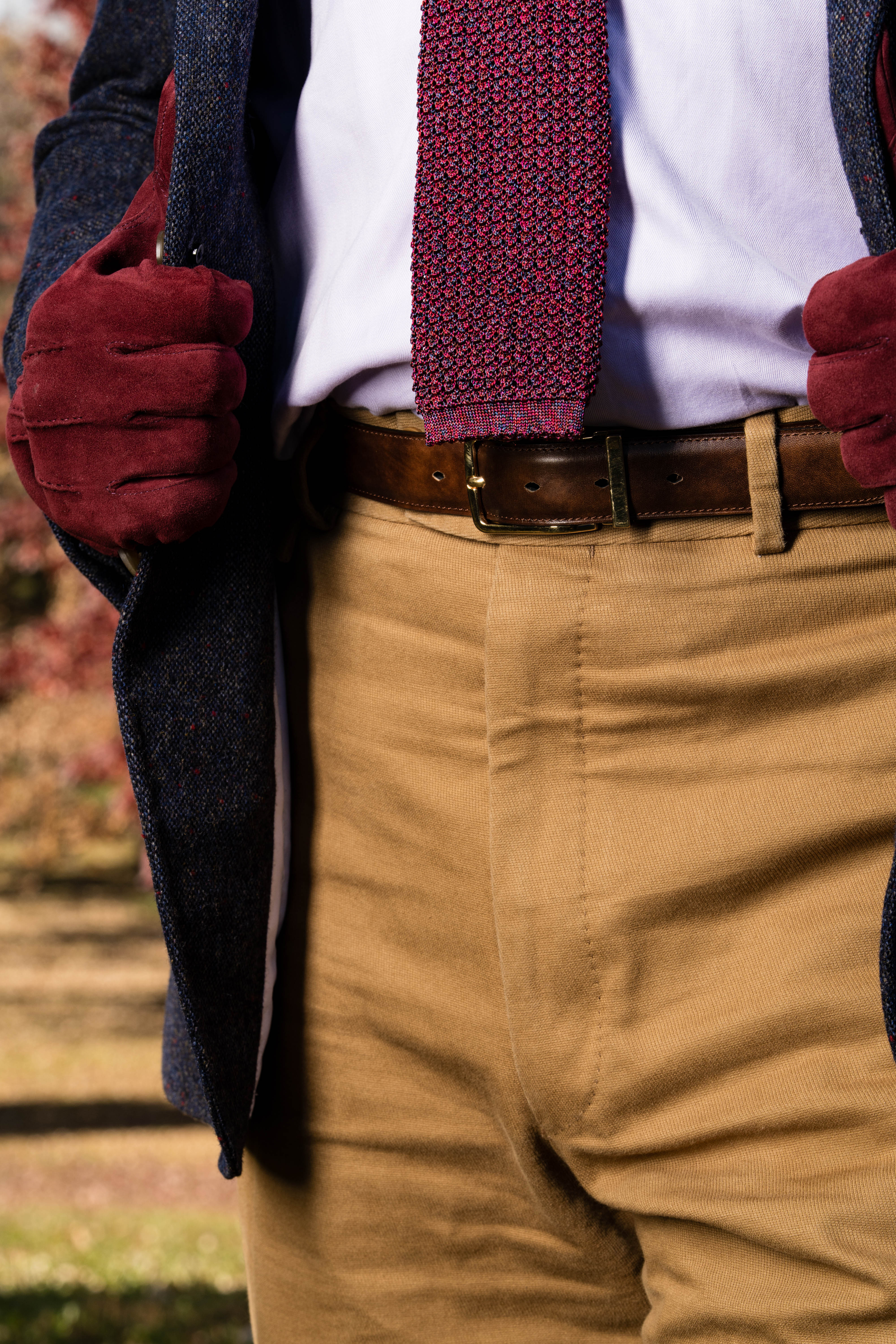 Melange Red Silk Knit Tie - Image 5
