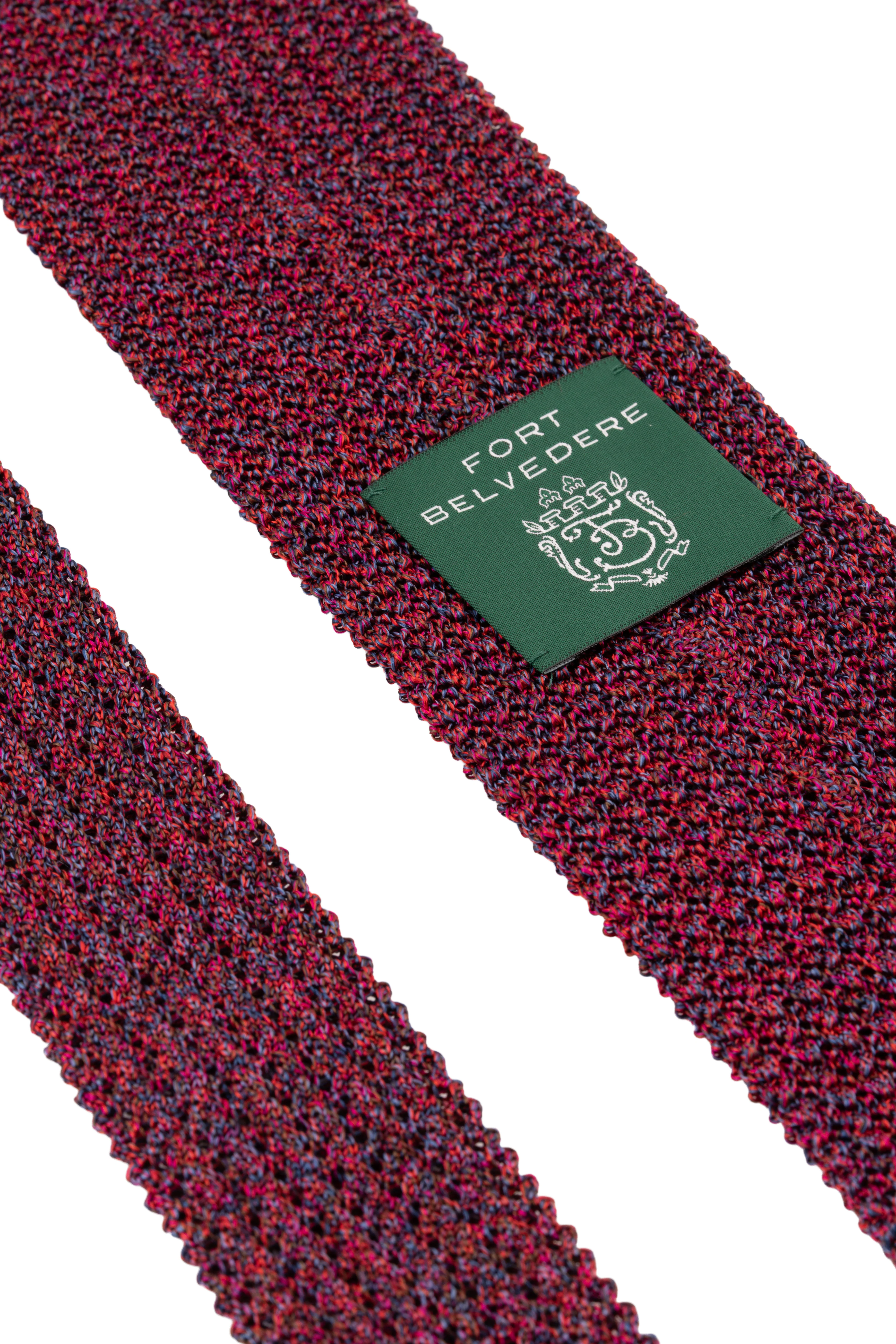Melange Red Silk Knit Tie - Image 8