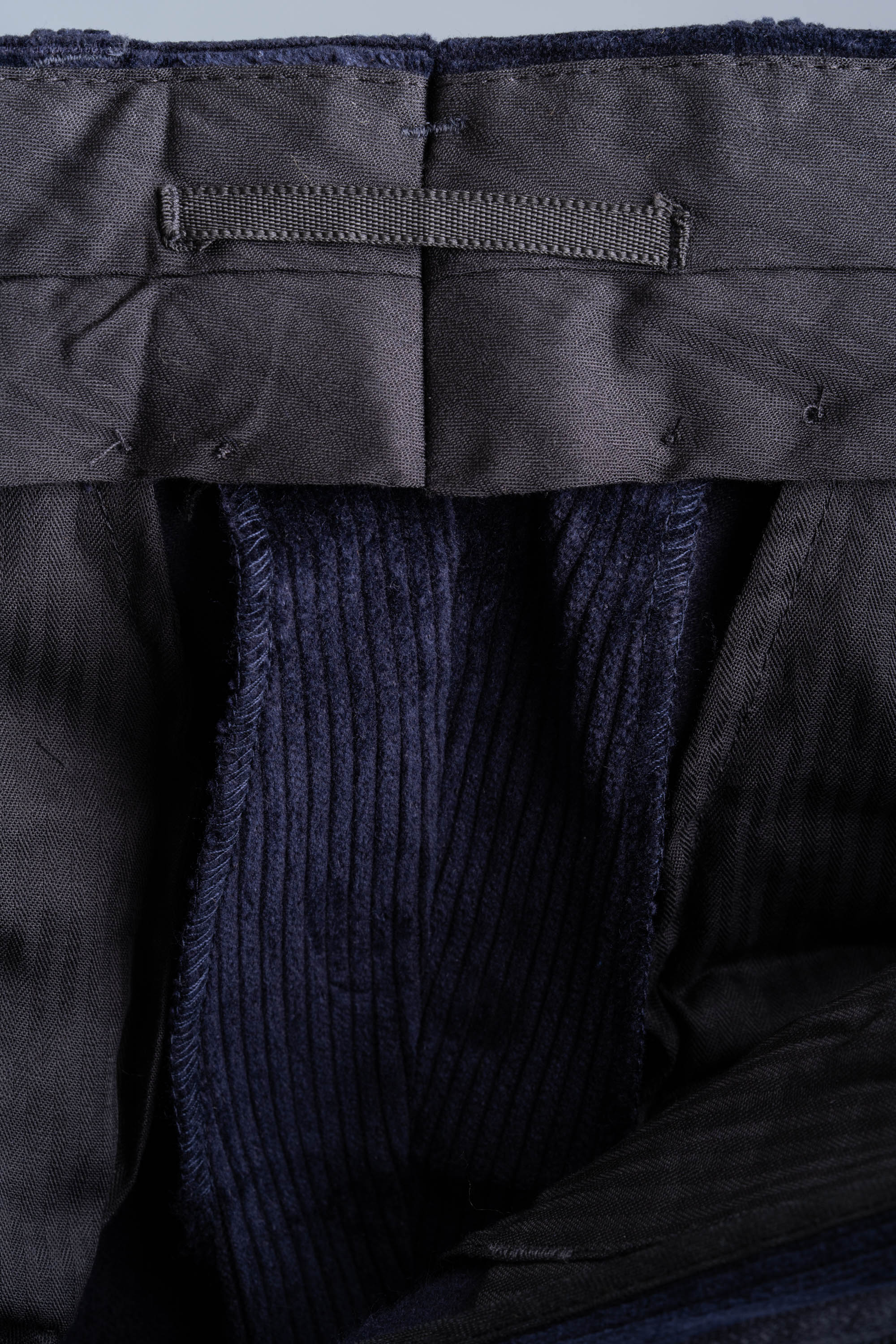 Midnight Navy Blue Stancliffe Corduroy Trousers - Image 9