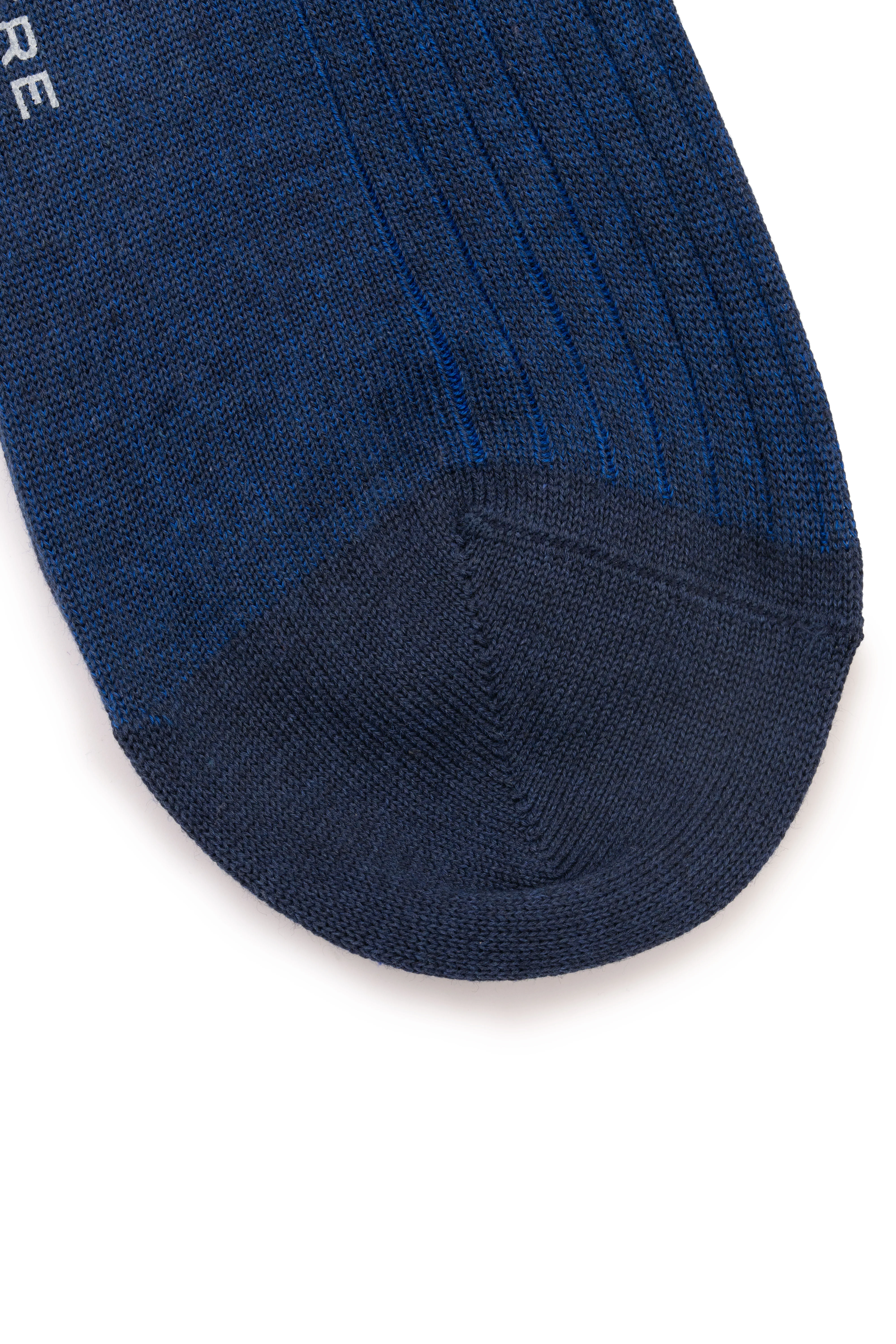 Navy & Blue Shadow Stripe Midweight Cotton Socks - Image 5