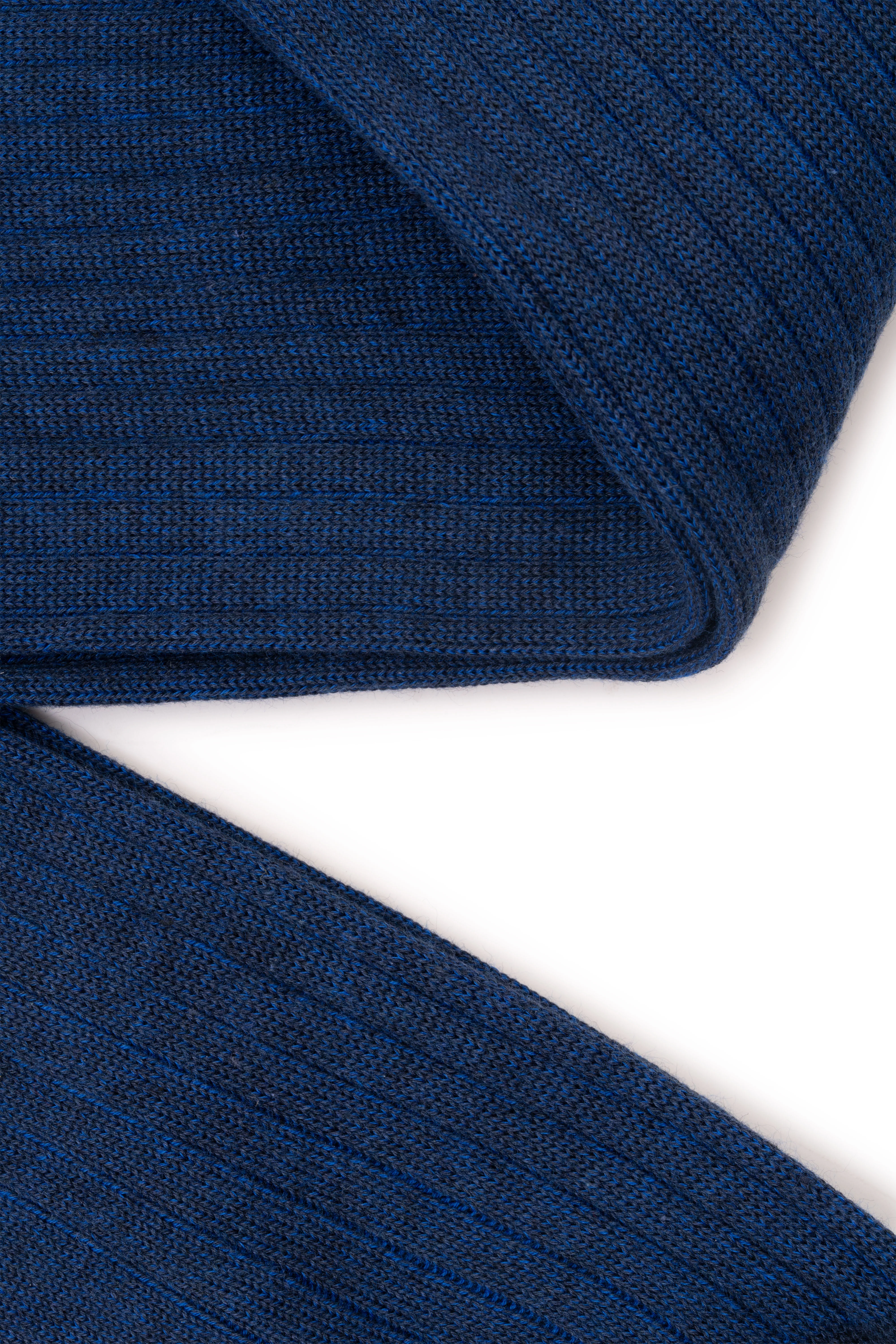 Navy & Blue Shadow Stripe Midweight Cotton Socks - Image 6