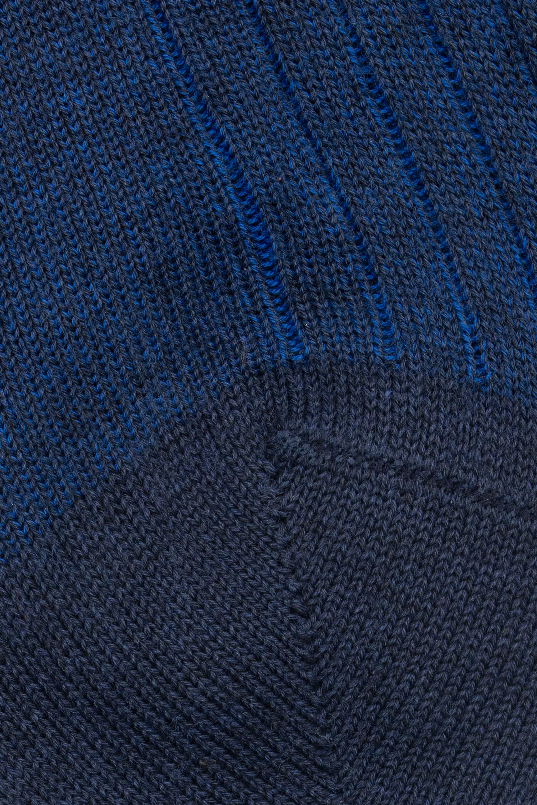 Navy & Blue Shadow Stripe Midweight Cotton Socks - Image 8