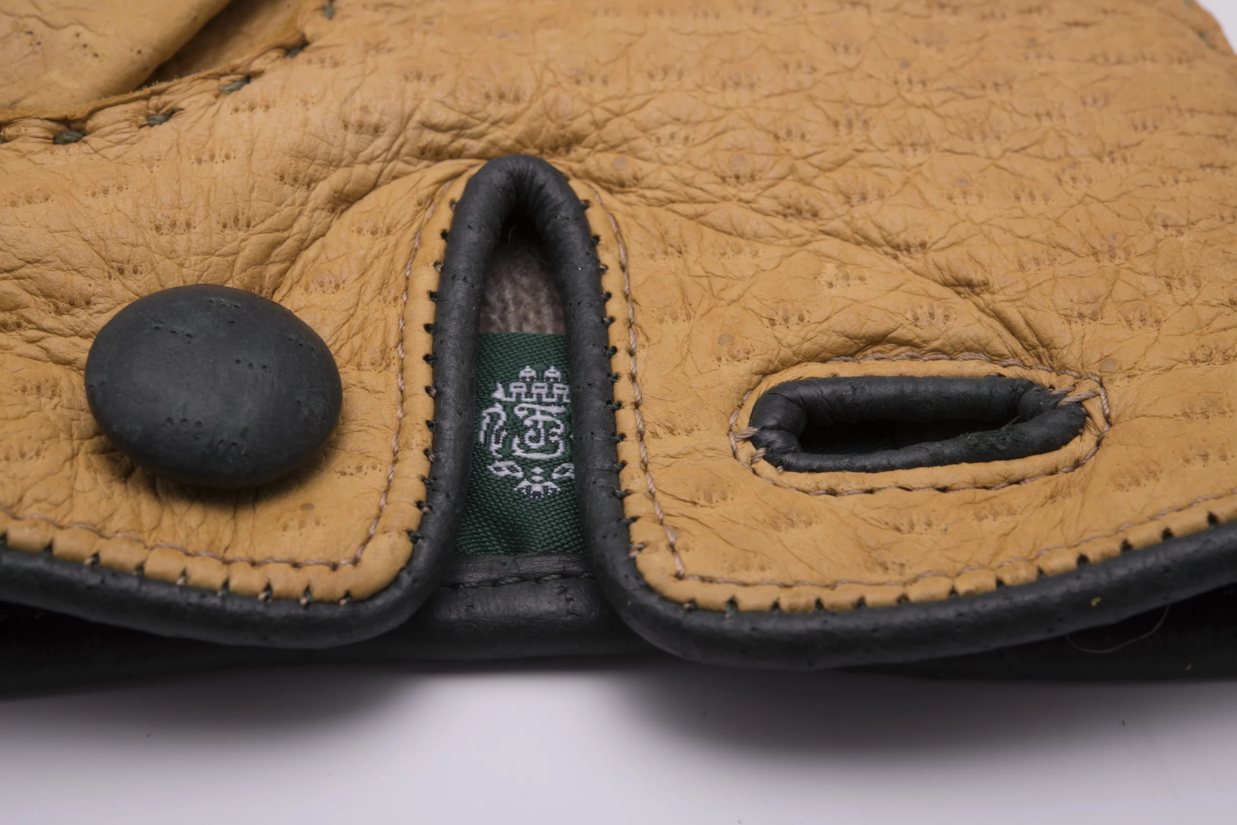 Chamois Yellow Cashmere Lined Peccary Gloves - Image 11