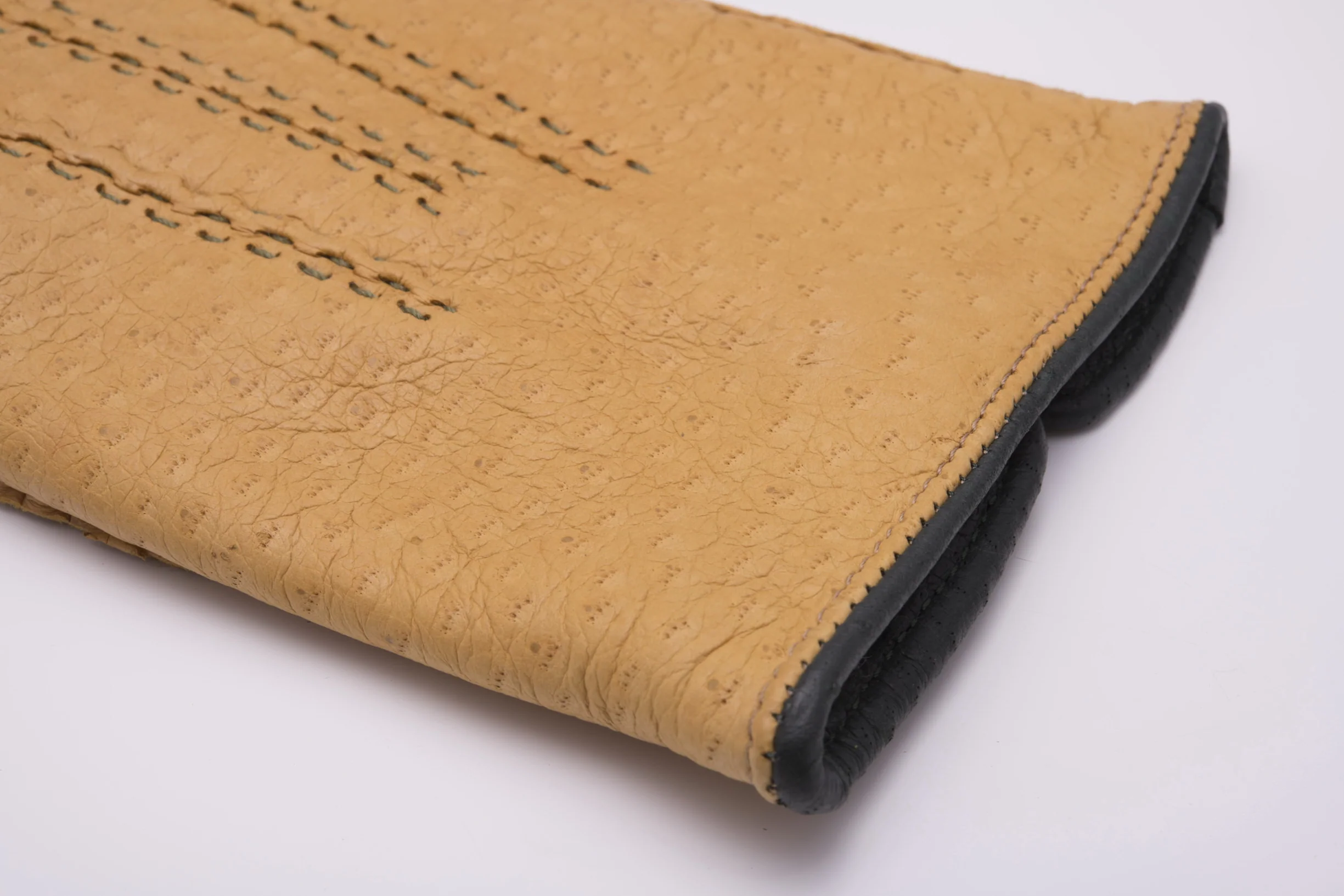 Chamois Yellow Cashmere Lined Peccary Gloves - Image 9