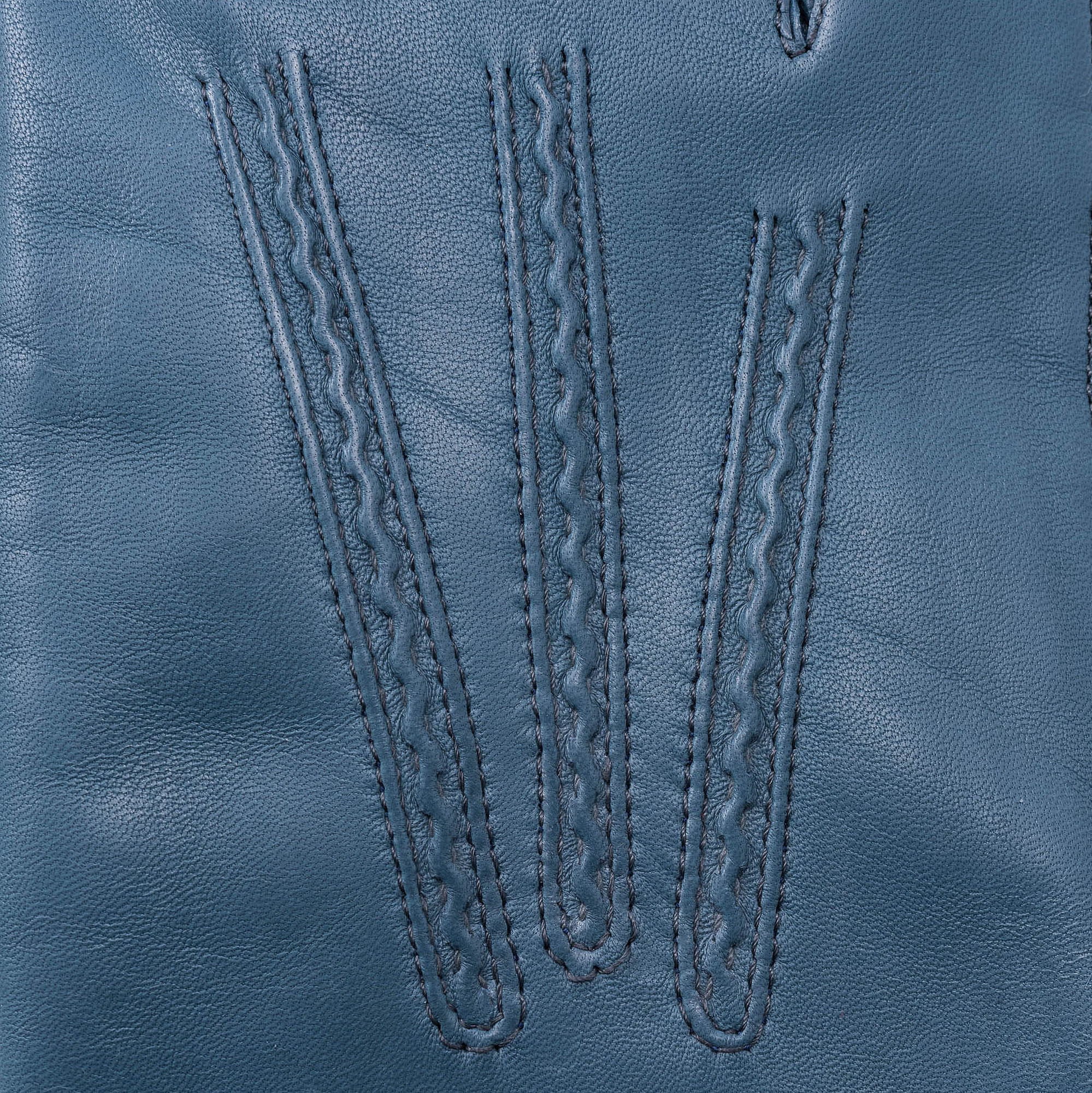 Petrol Blue Lamb Nappa Leather Gloves - Image 4