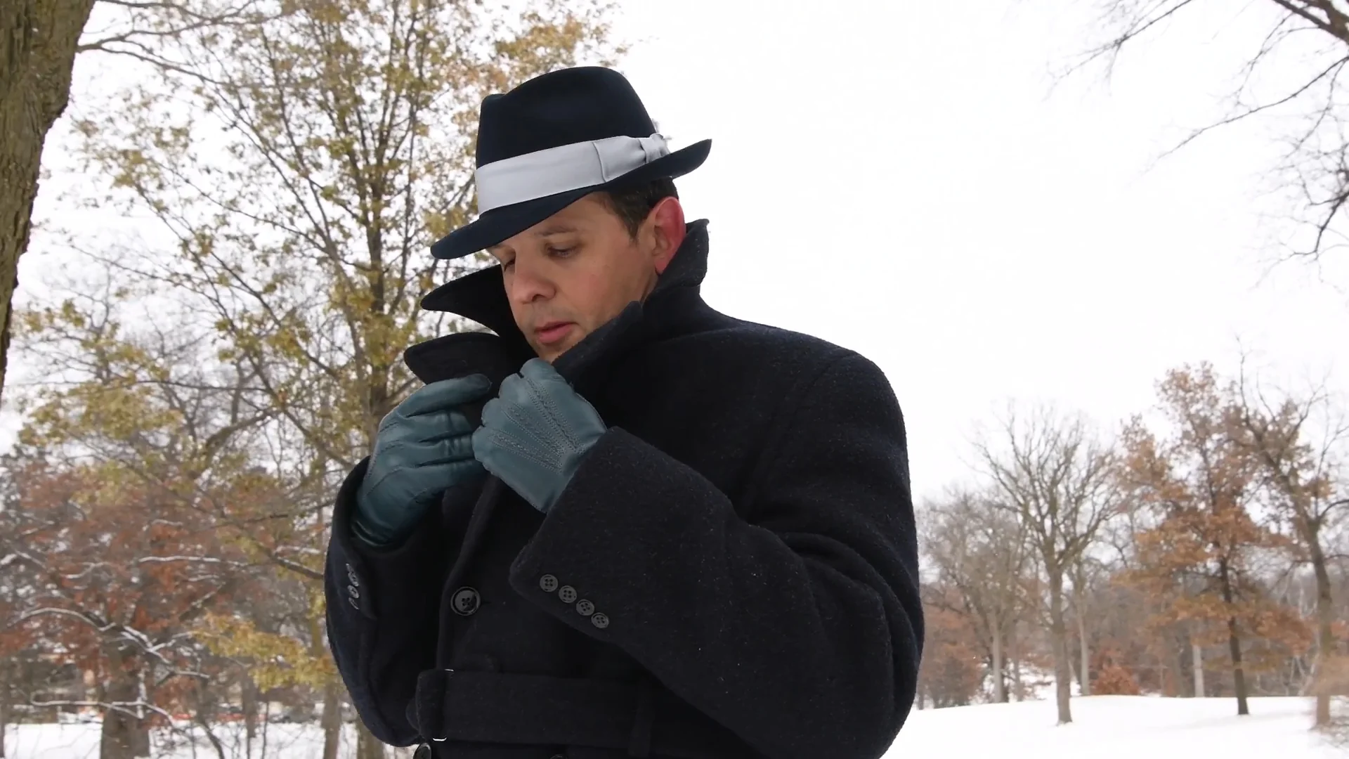 Petrol Blue Lamb Nappa Leather Gloves - Image 9