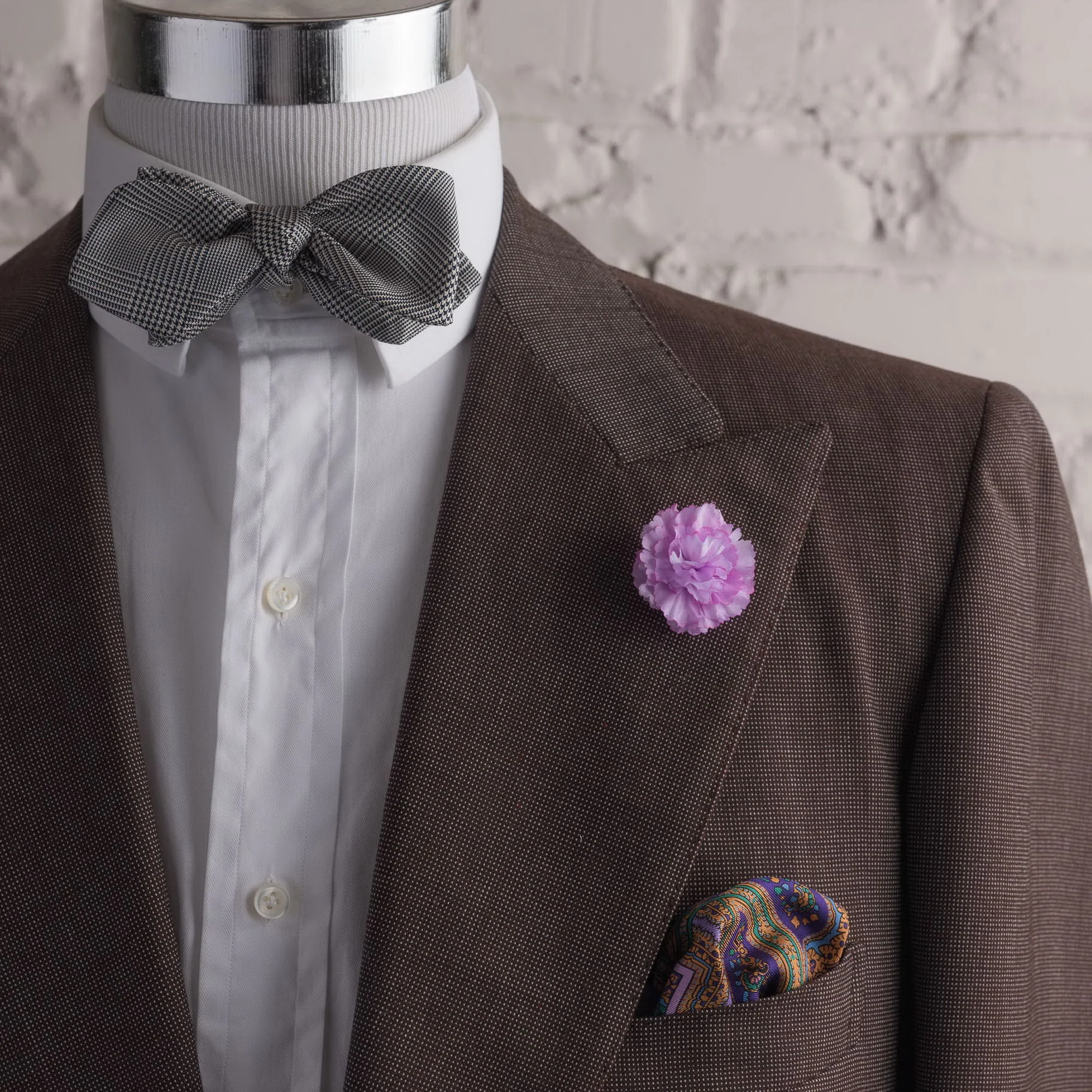 Mini Pink Carnation Silk Boutonnière Flower - Image 4