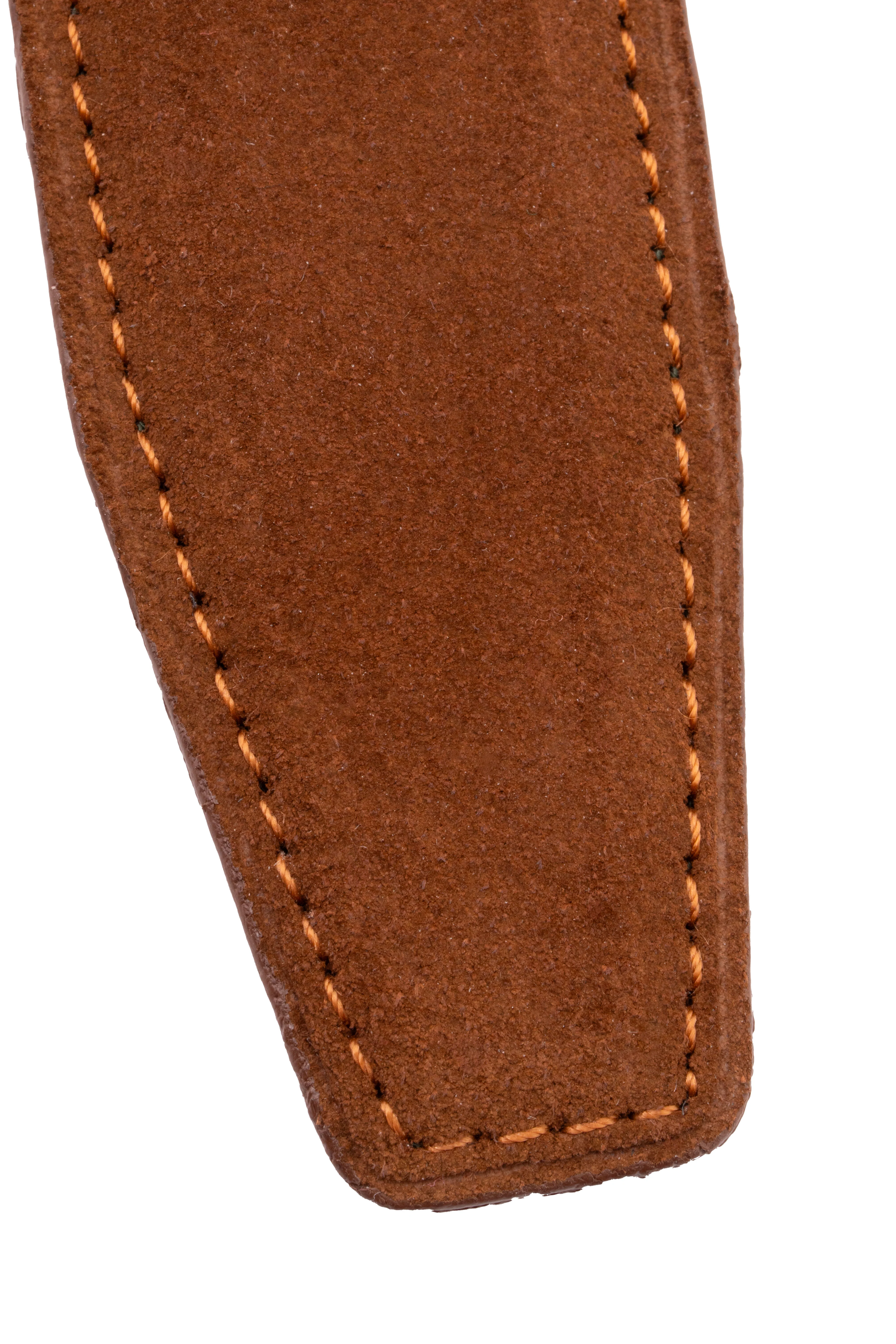 Polo Brown Suede Calf Leather Belt - Image 11