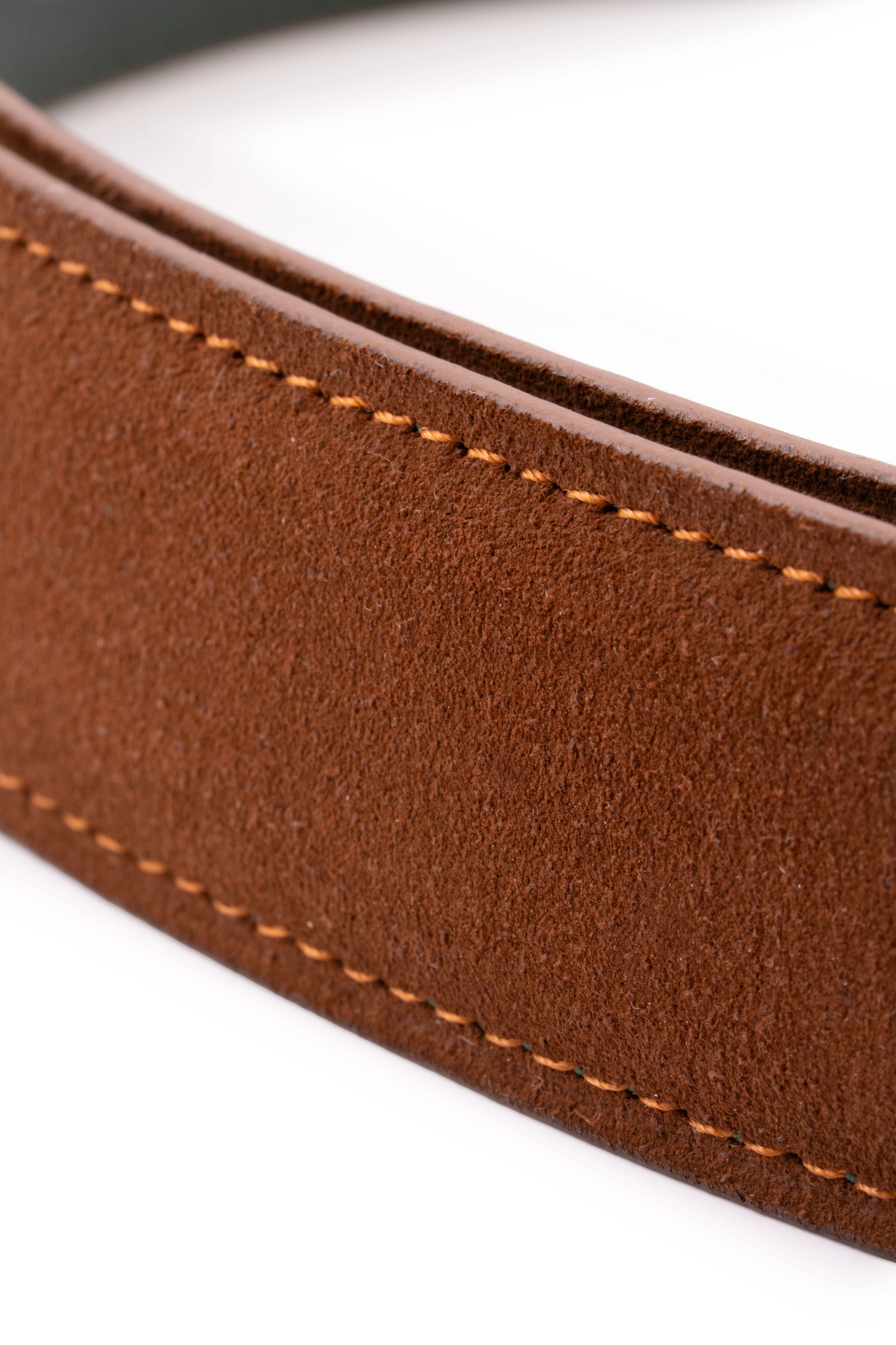Polo Brown Suede Calf Leather Belt - Image 6