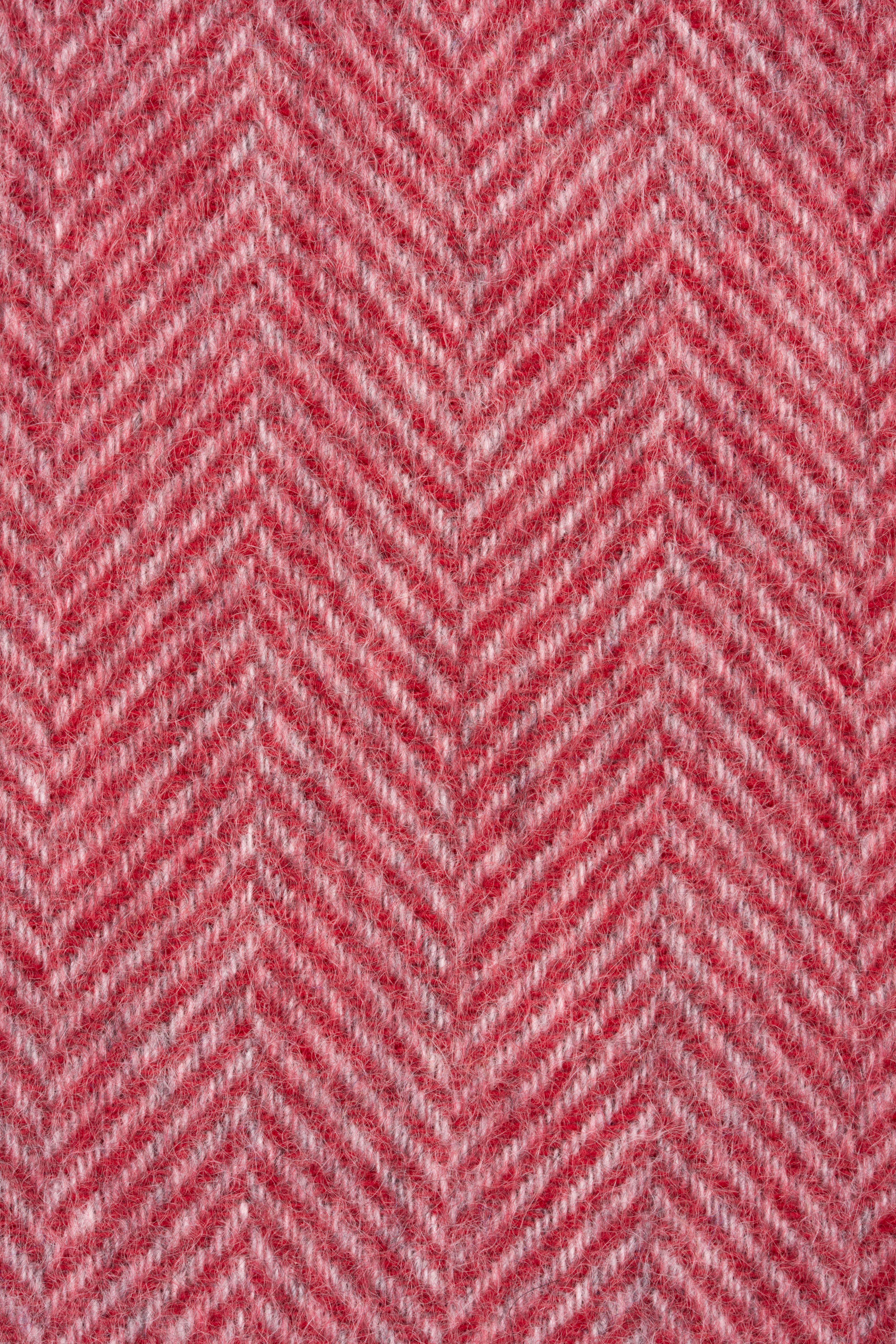 Red Herringbone Cashmere Scarf - Image 11