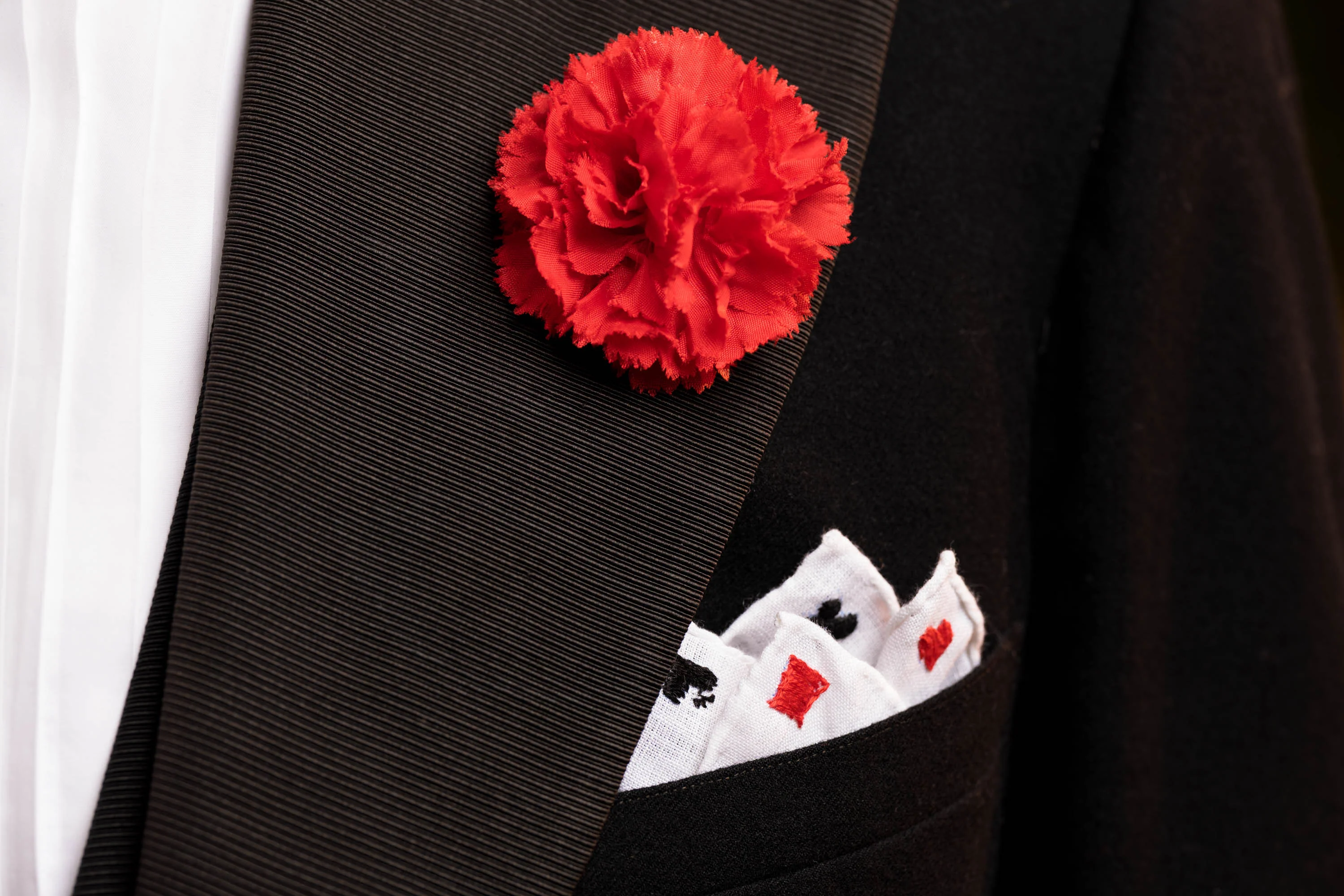 Mini Red Carnation Silk Boutonnière Flower - Image 9