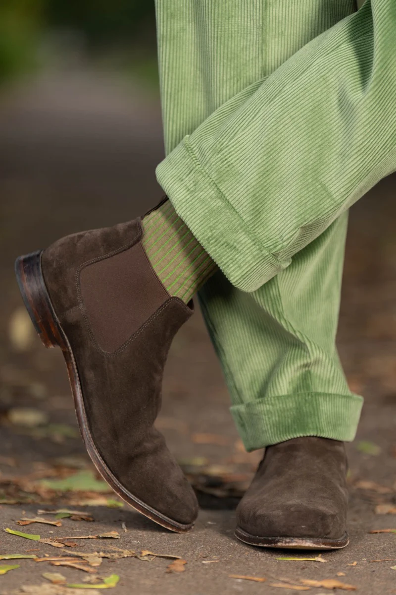 Sage Green Stancliffe Corduroy Trousers - Image 3