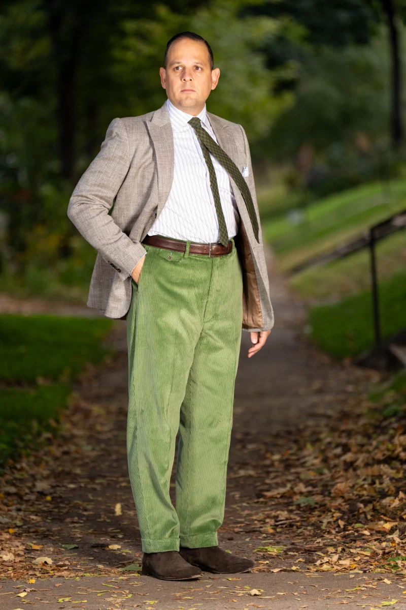 Sage Green Stancliffe Corduroy Trousers - Image 5
