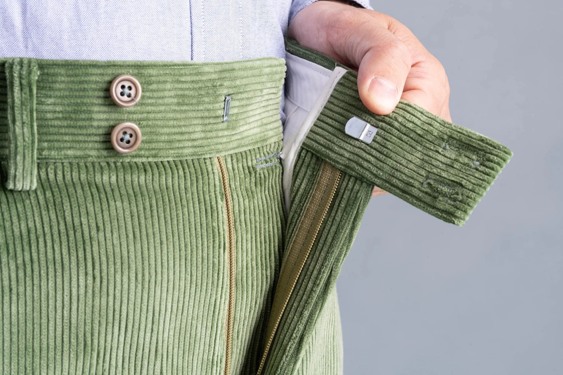 Sage Green Stancliffe Corduroy Trousers - Image 6