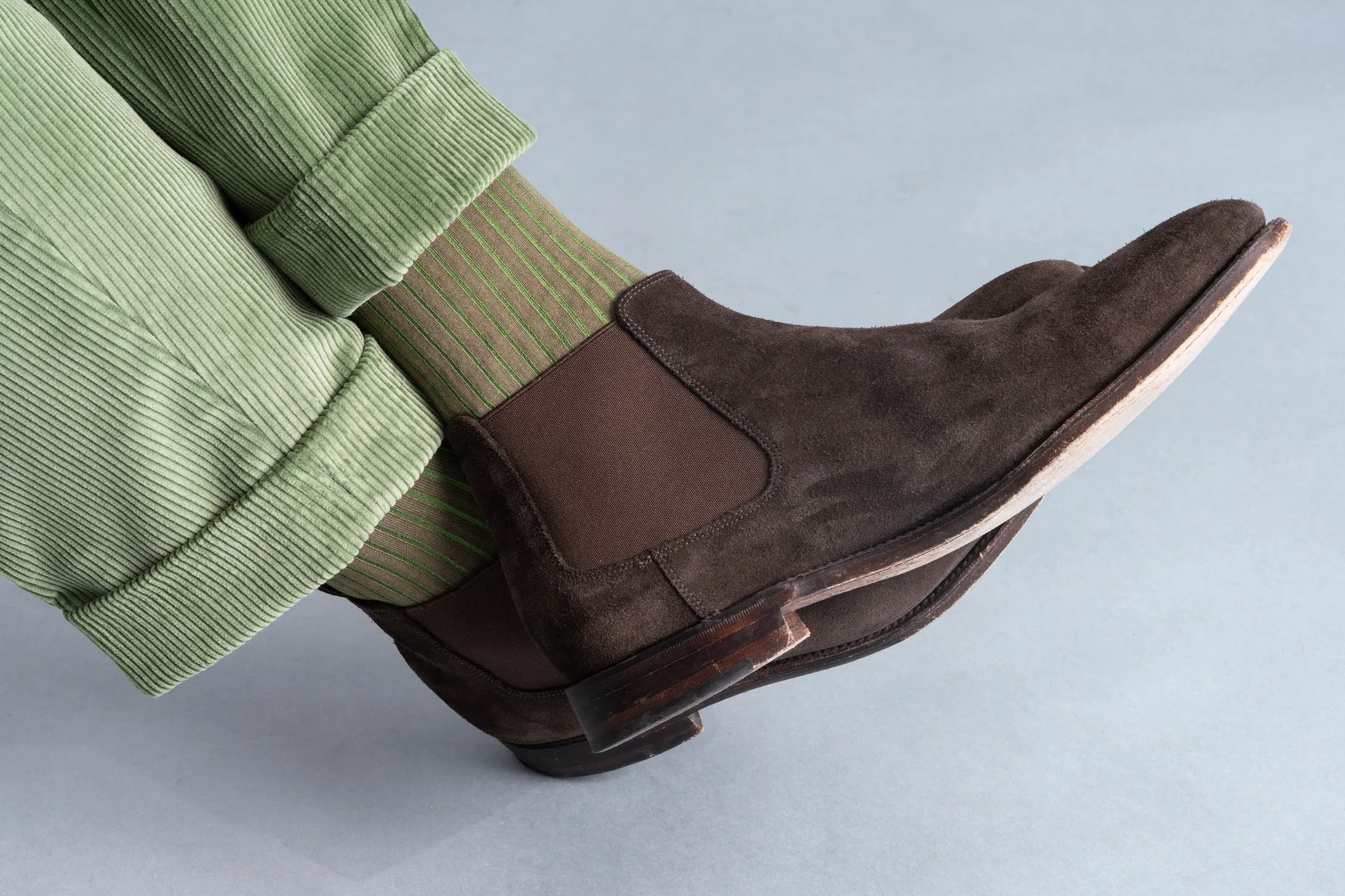 Sage Green Stancliffe Corduroy Trousers - Image 8