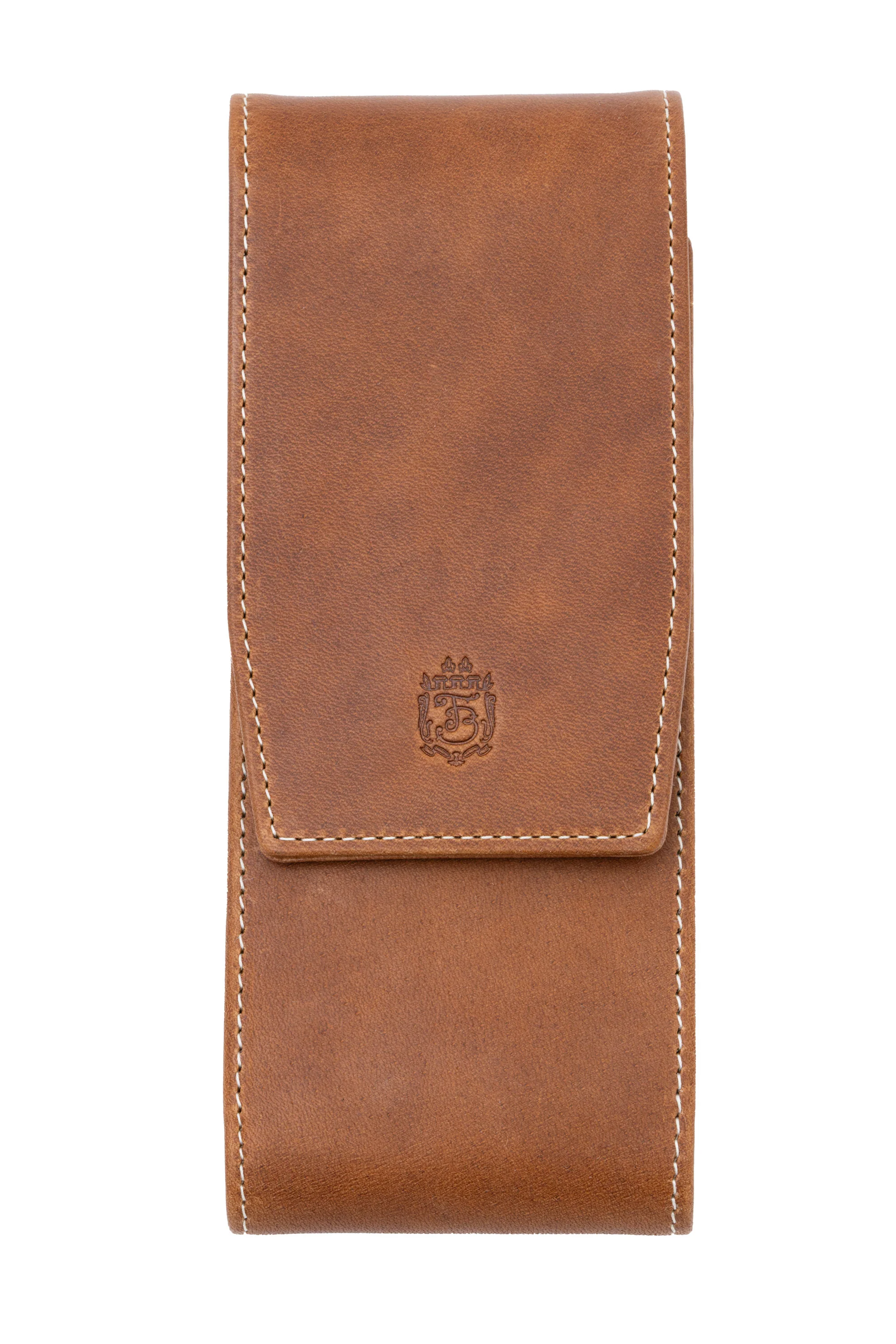 Saddle Brown Montecristo Full-Grain Leather Pen Case - Image 10