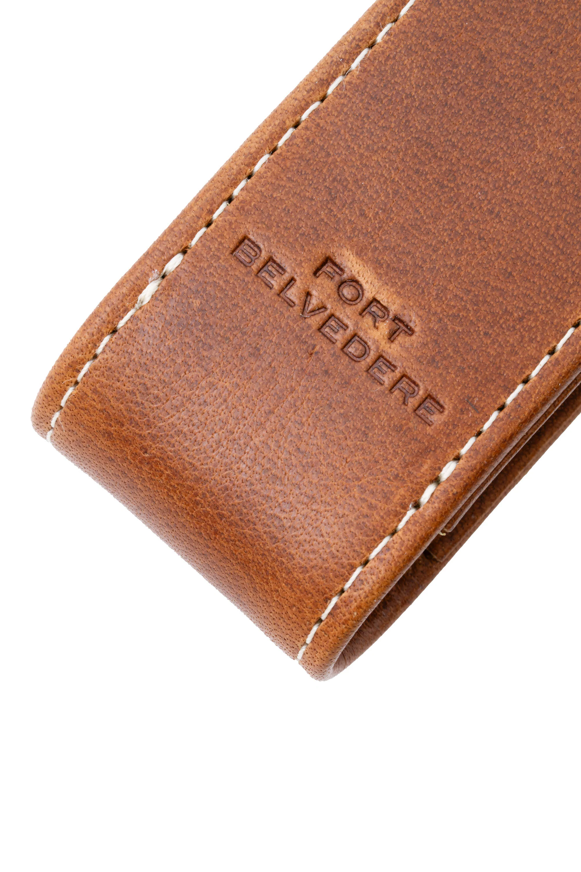 Saddle Brown Montecristo Full-Grain Leather Pen Case - Image 4