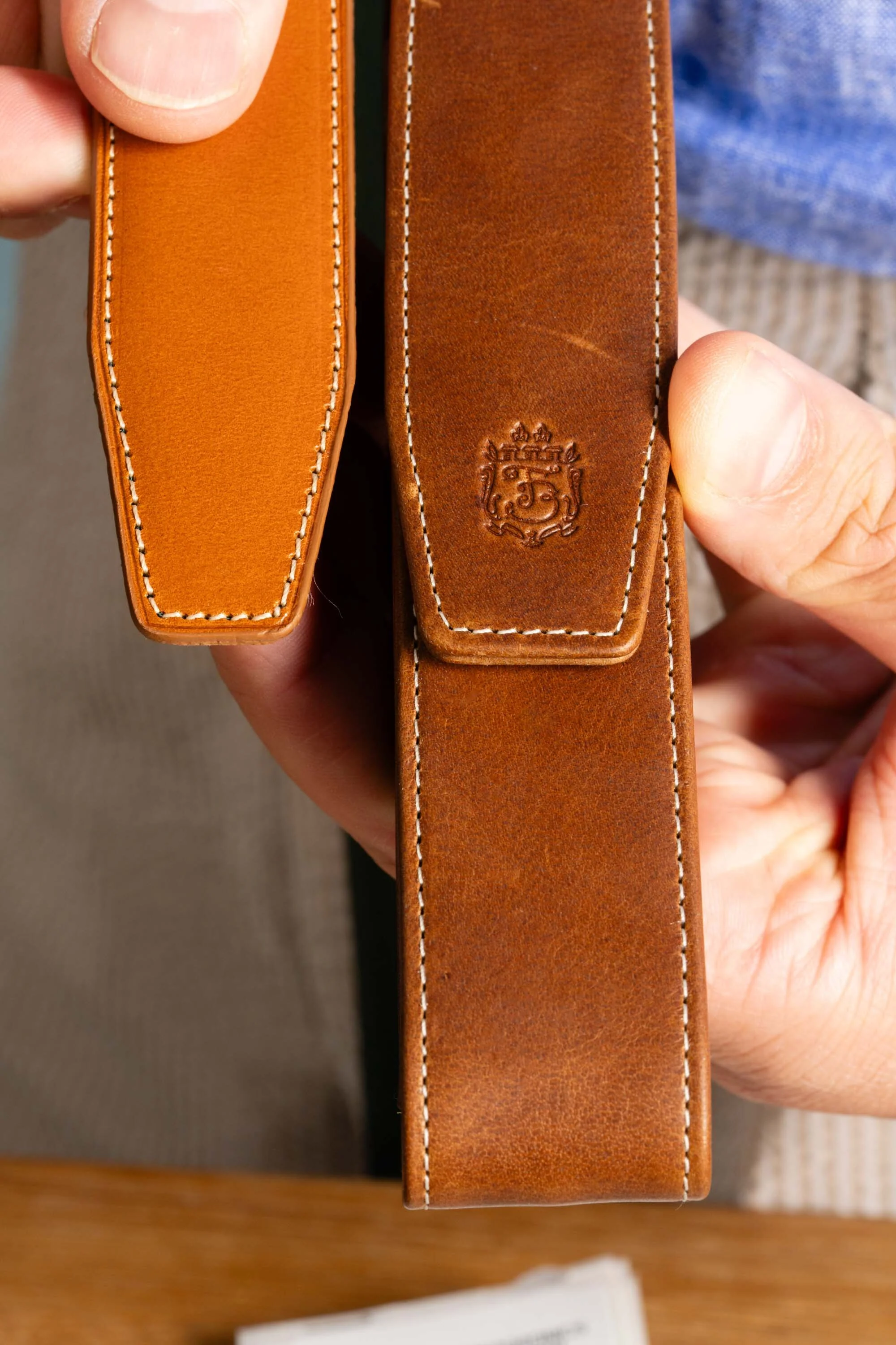 Saddle Brown Montecristo Full-Grain Leather Pen Case - Image 5