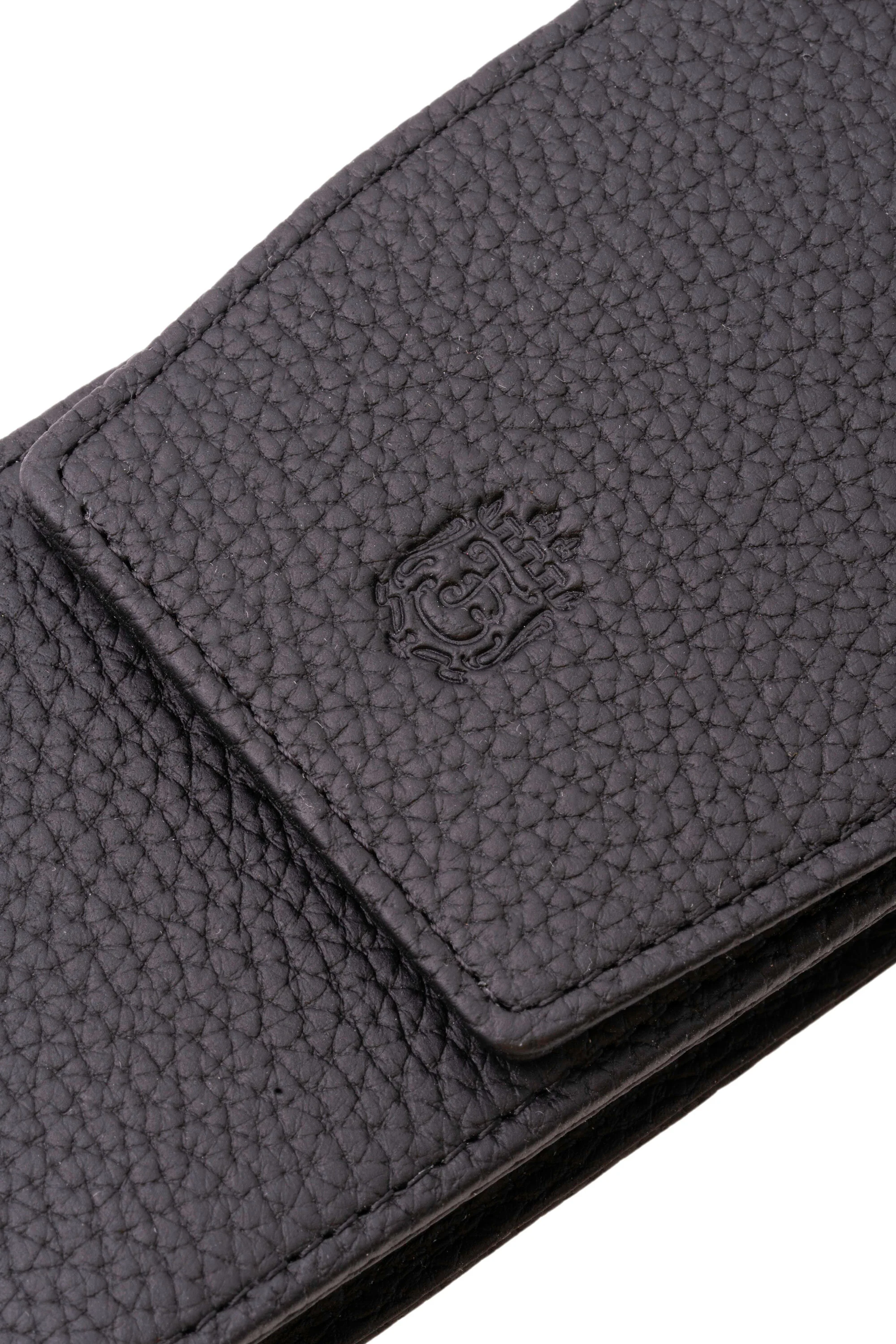 Black Full-Grain Togo Leather Pen Case - Image 11