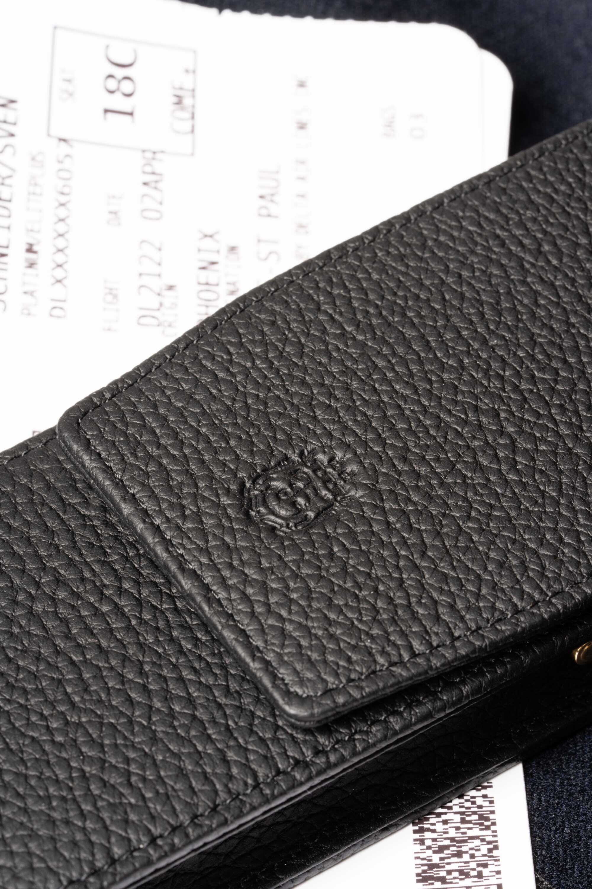 Black Full-Grain Togo Leather Pen Case - Image 15