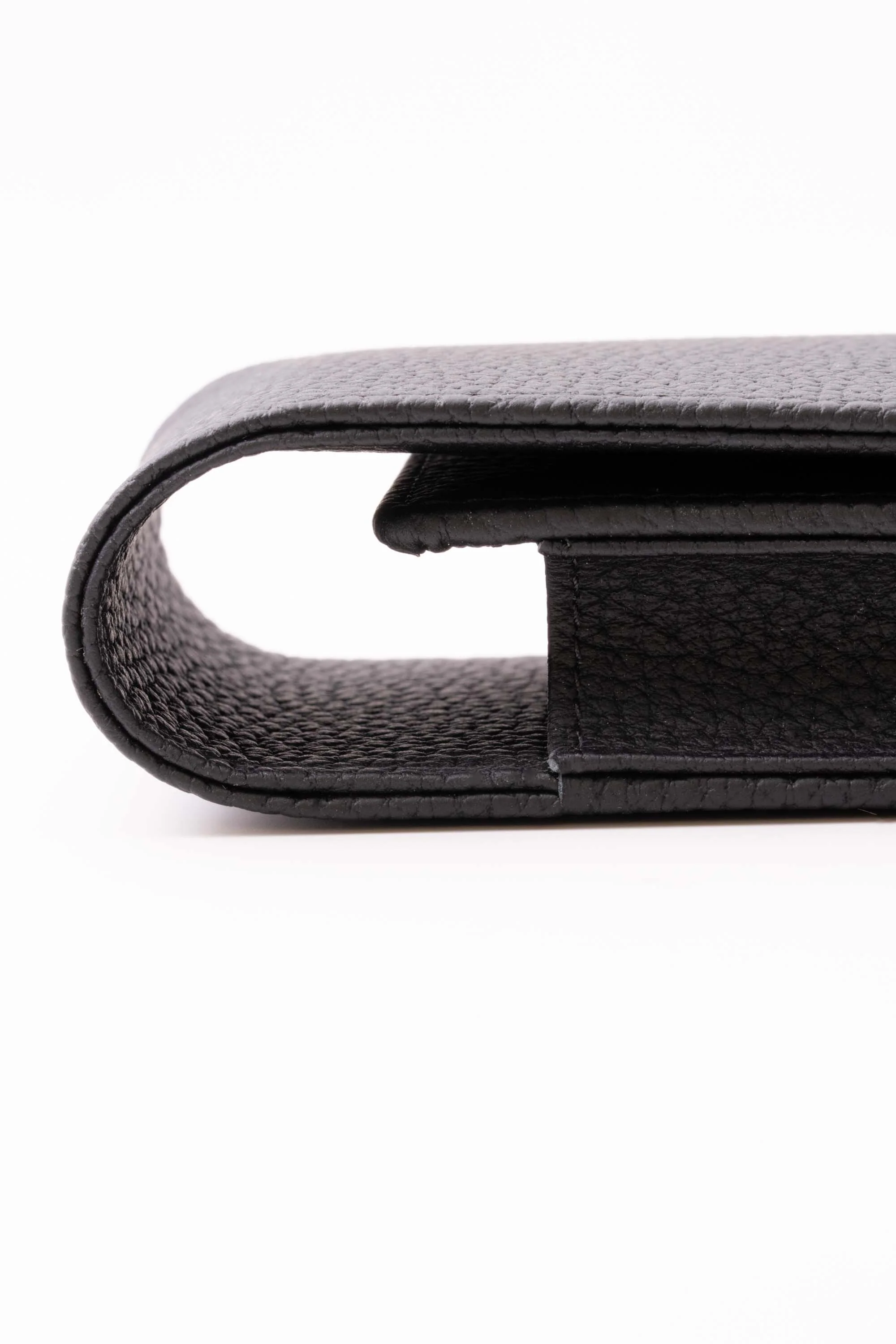 Black Full-Grain Togo Leather Pen Case - Image 18