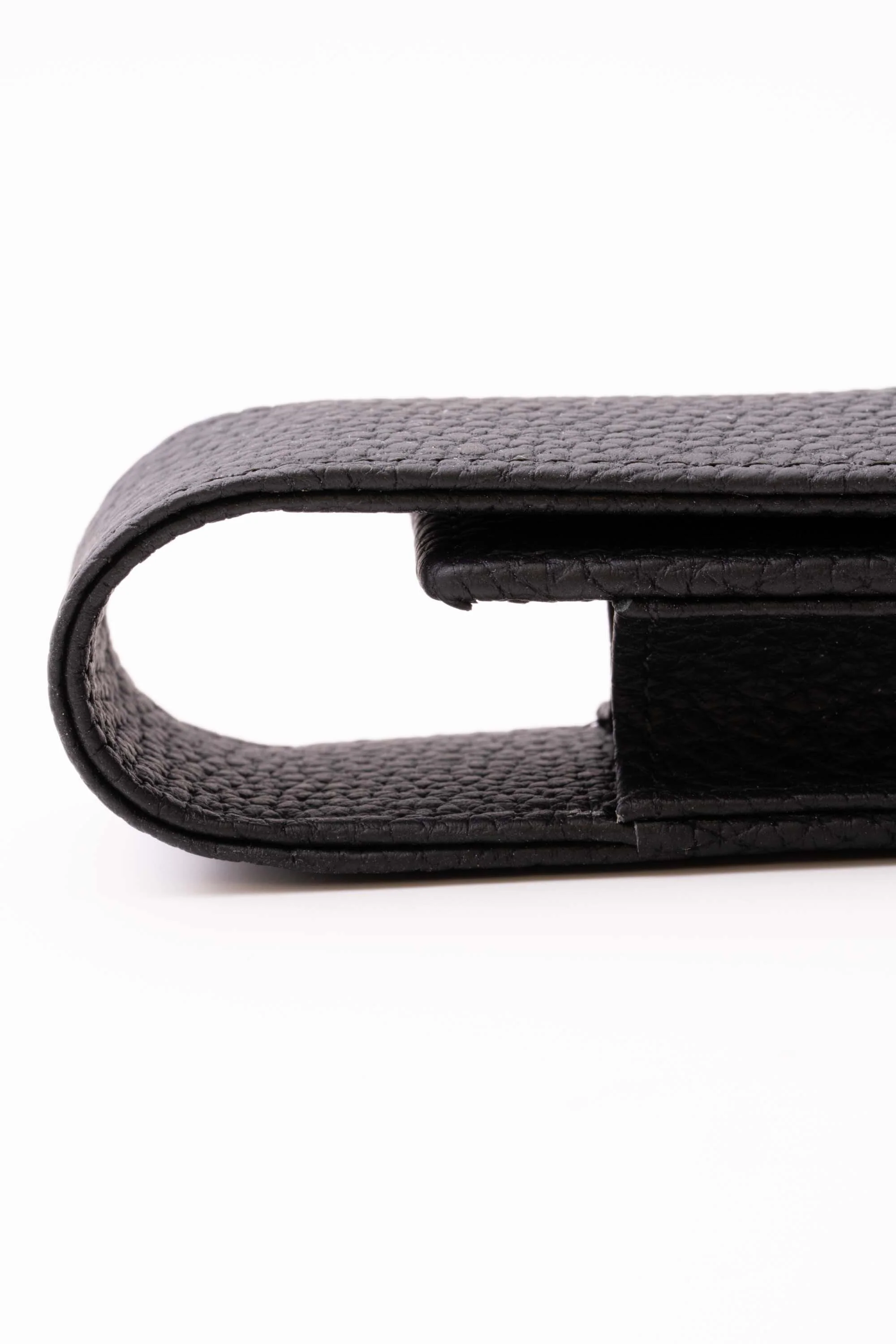 Black Full-Grain Togo Leather Pen Case - Image 3