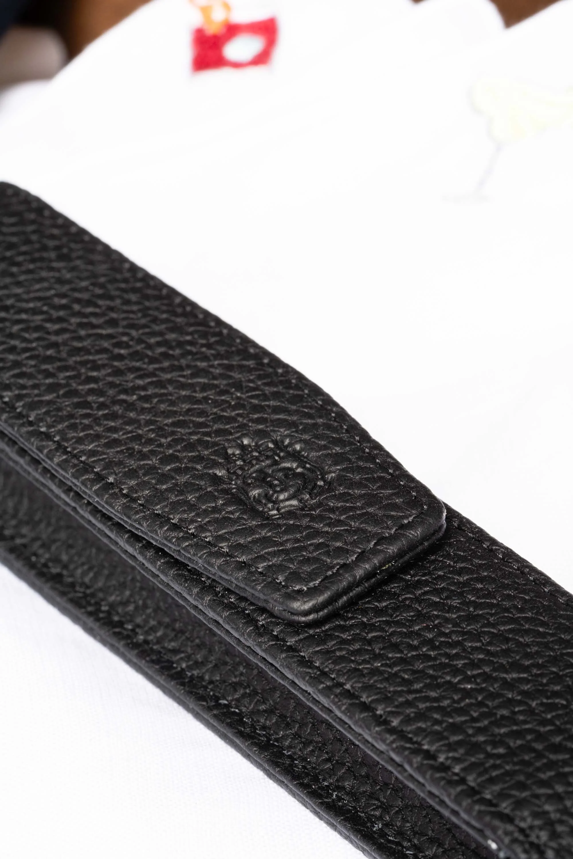 Black Full-Grain Togo Leather Pen Case - Image 6