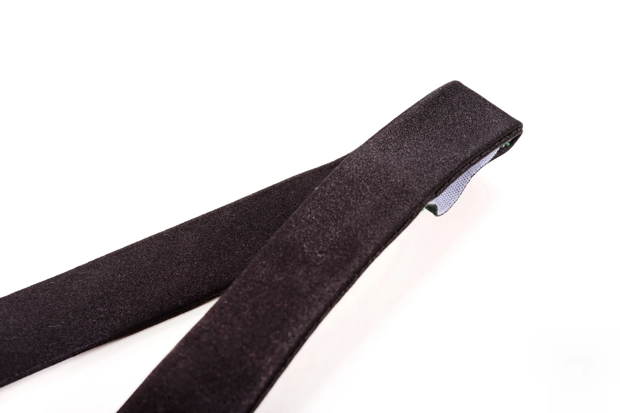 Small Black Single End Silk Satin Bow Tie - Image 6