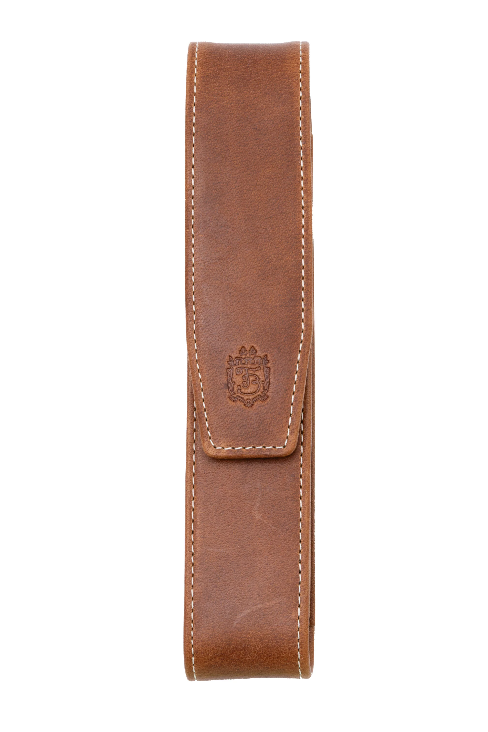 3-Pen Saddle Brown Montecristo Full-Grain Leather Pen Case - Image 11