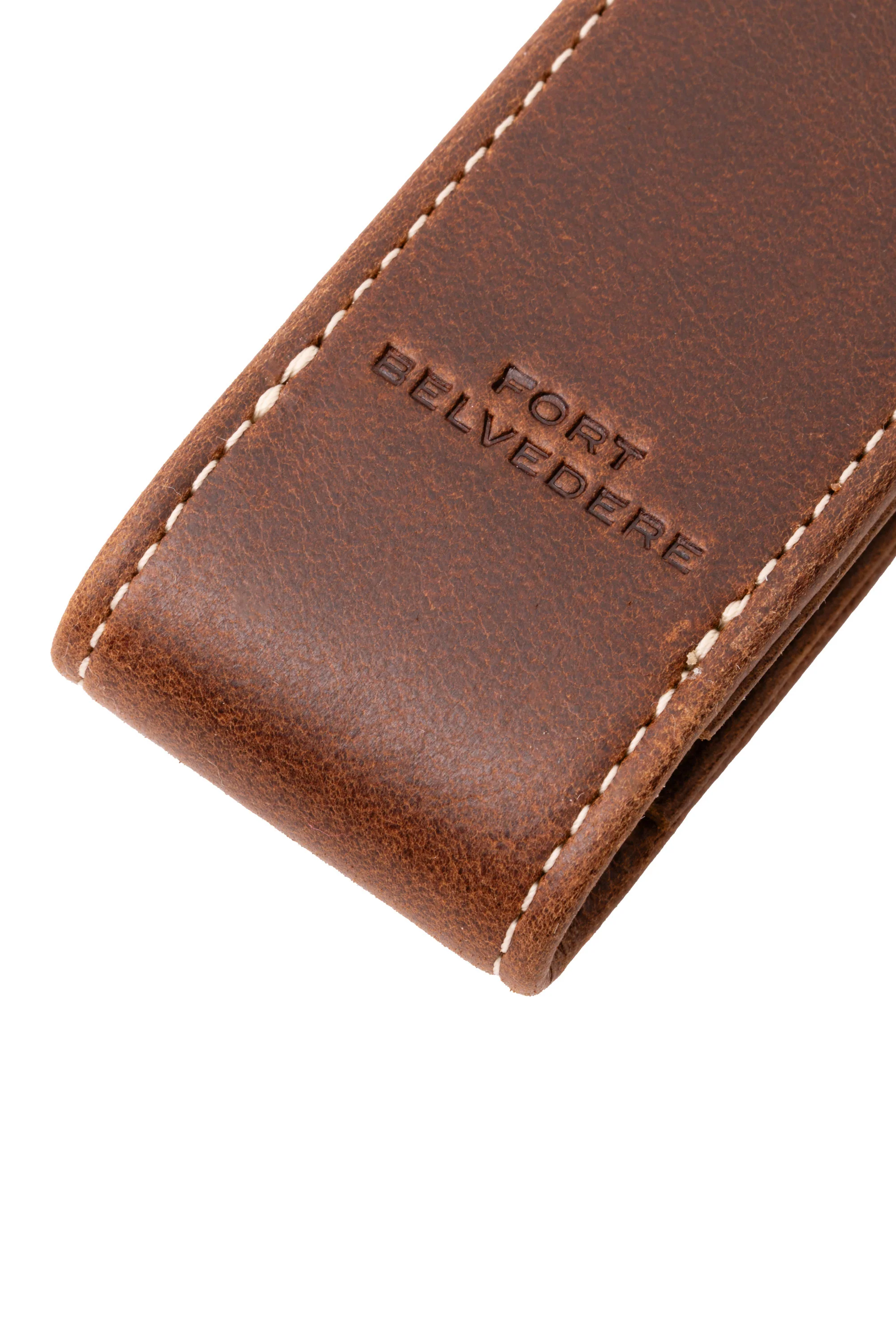 3-Pen Antique Mahogany Full-Grain Leather Pen Case - Image 18