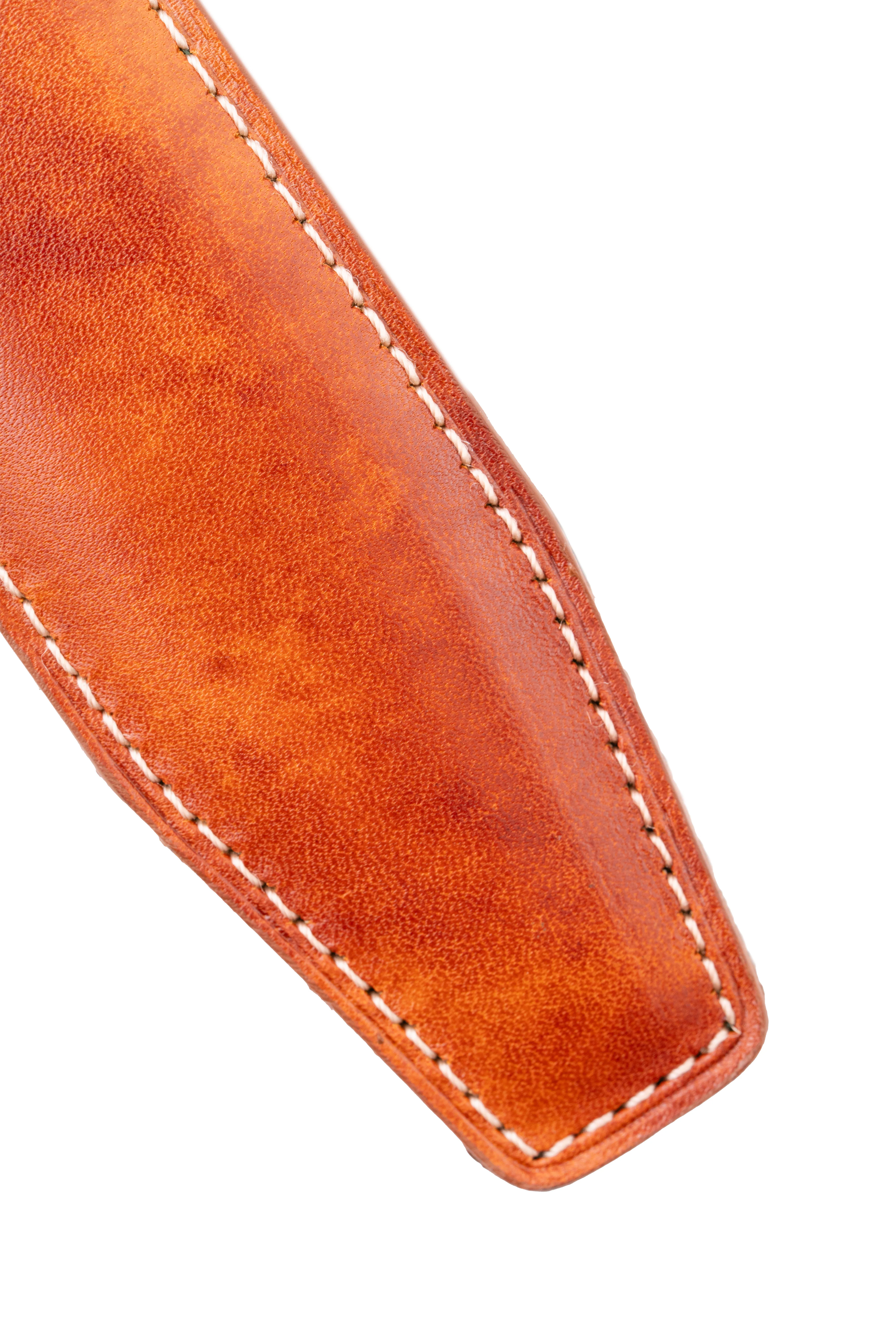 Toffee Brown Museum Calf Leather Belt - Image 10