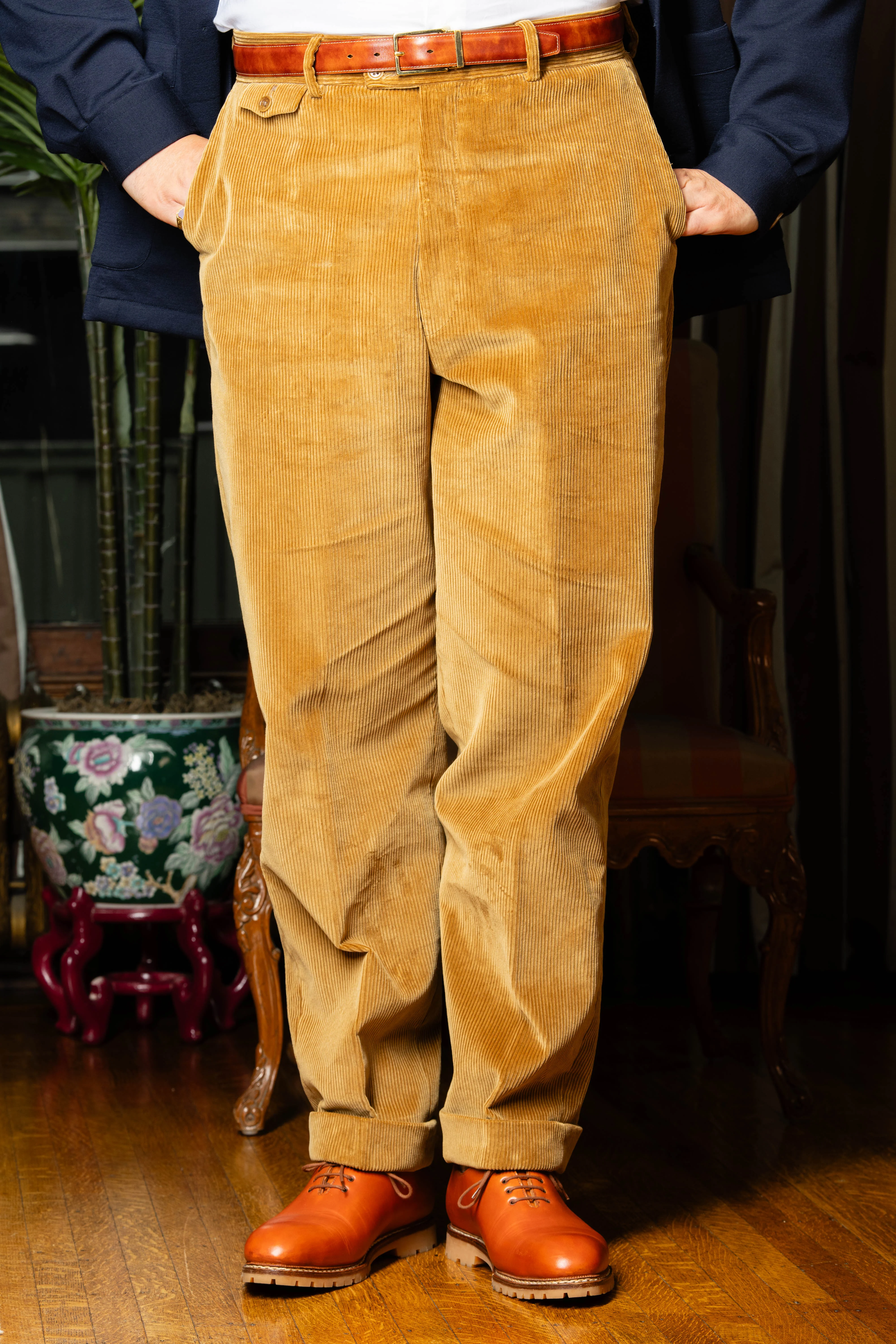 Toffee Brown Museum Calf Leather Belt - Image 3