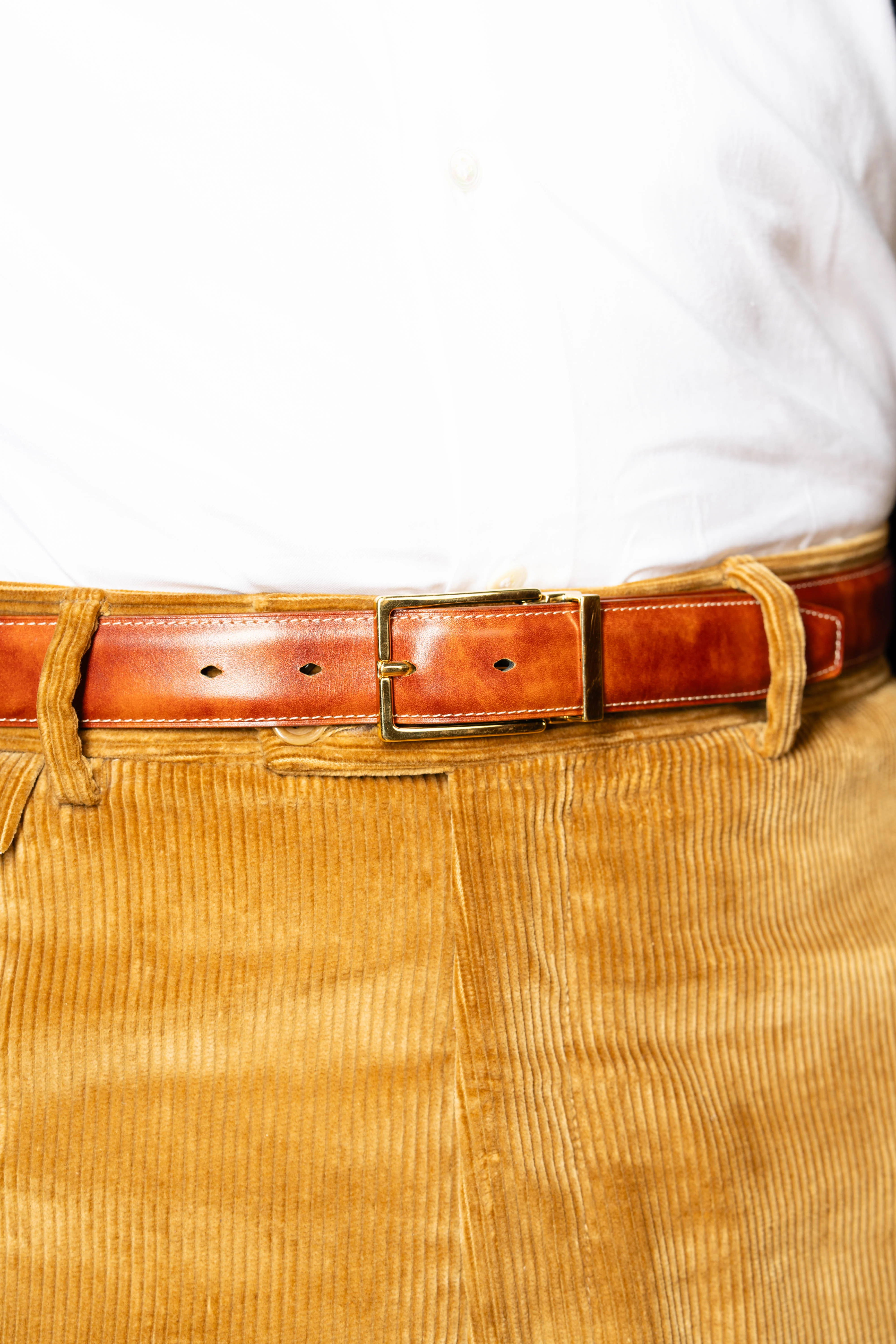 Toffee Brown Museum Calf Leather Belt - Image 6