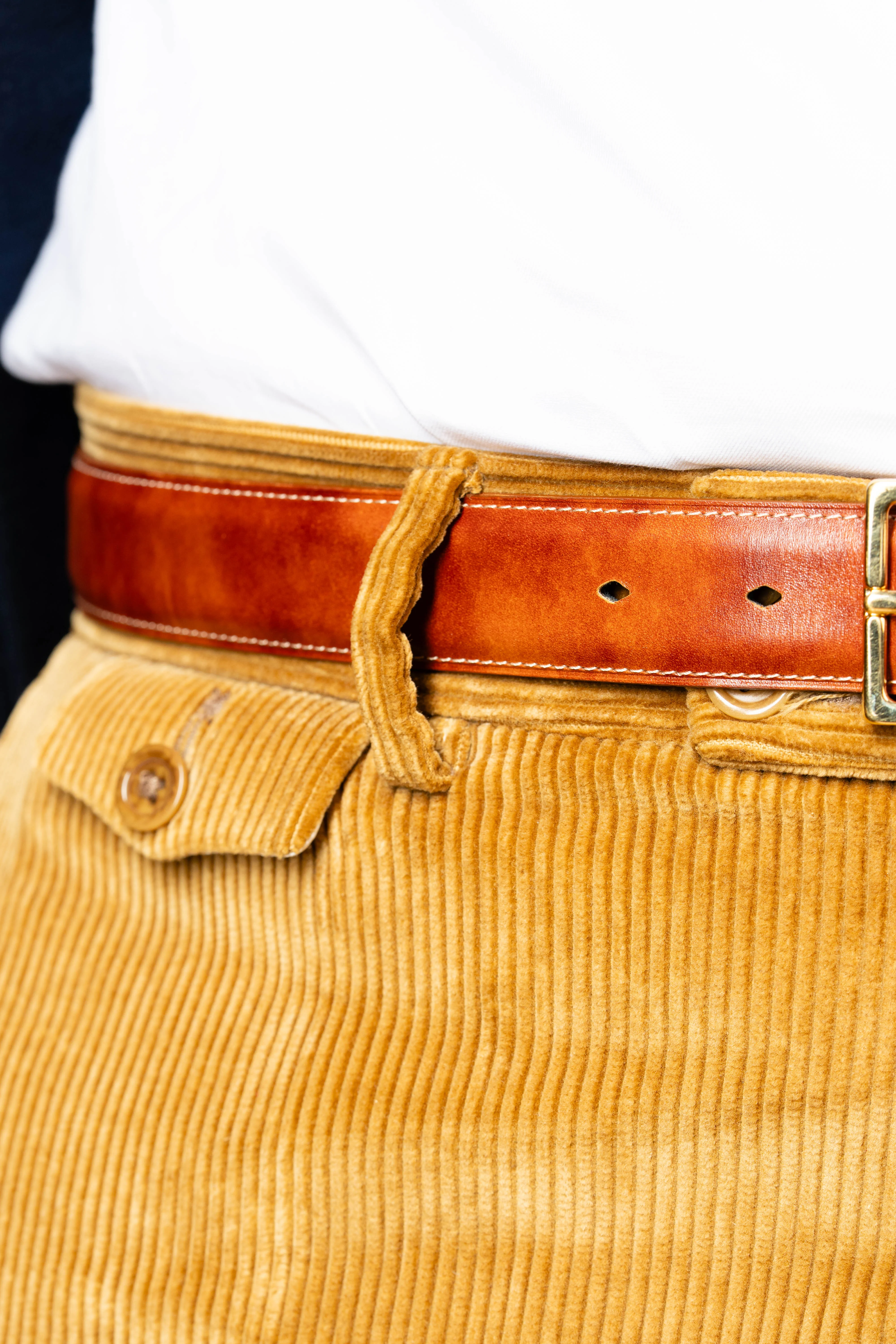Toffee Brown Museum Calf Leather Belt - Image 7