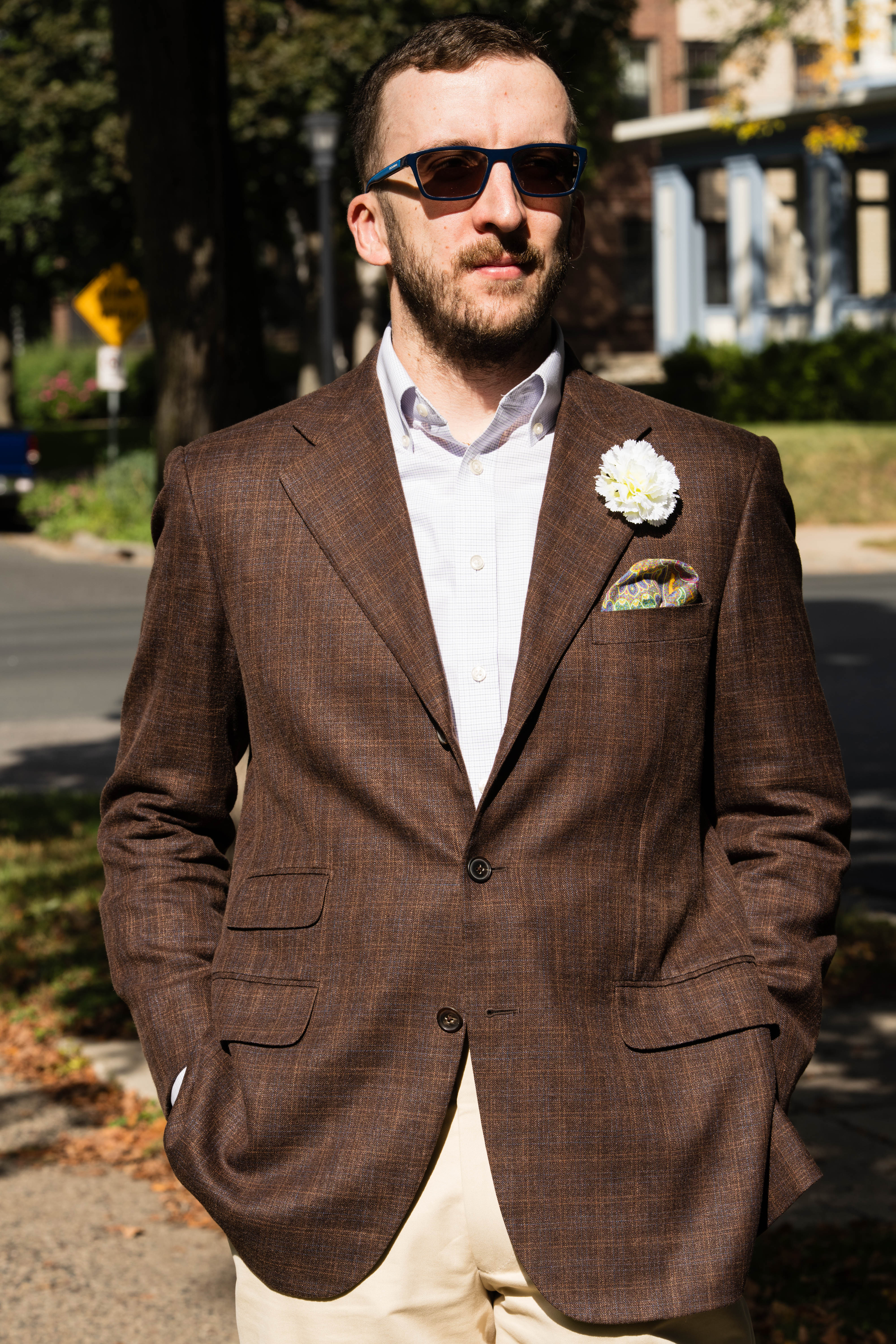 Life-Size White Carnation Boutonnière Flower - Image 4
