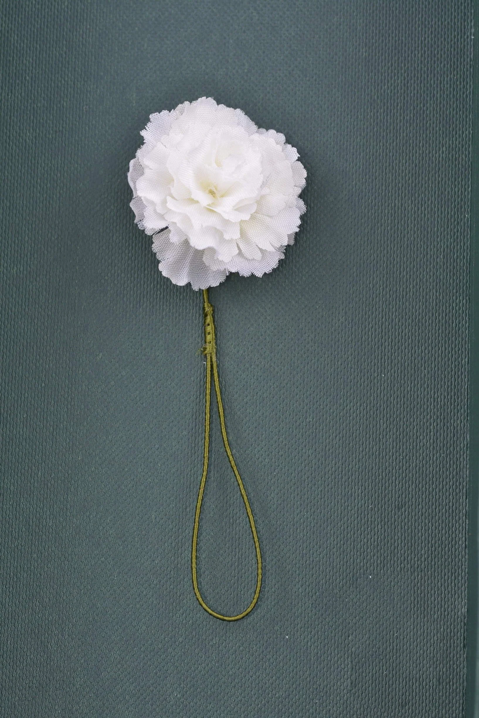 Life-Size White Carnation Boutonnière Flower - Image 9