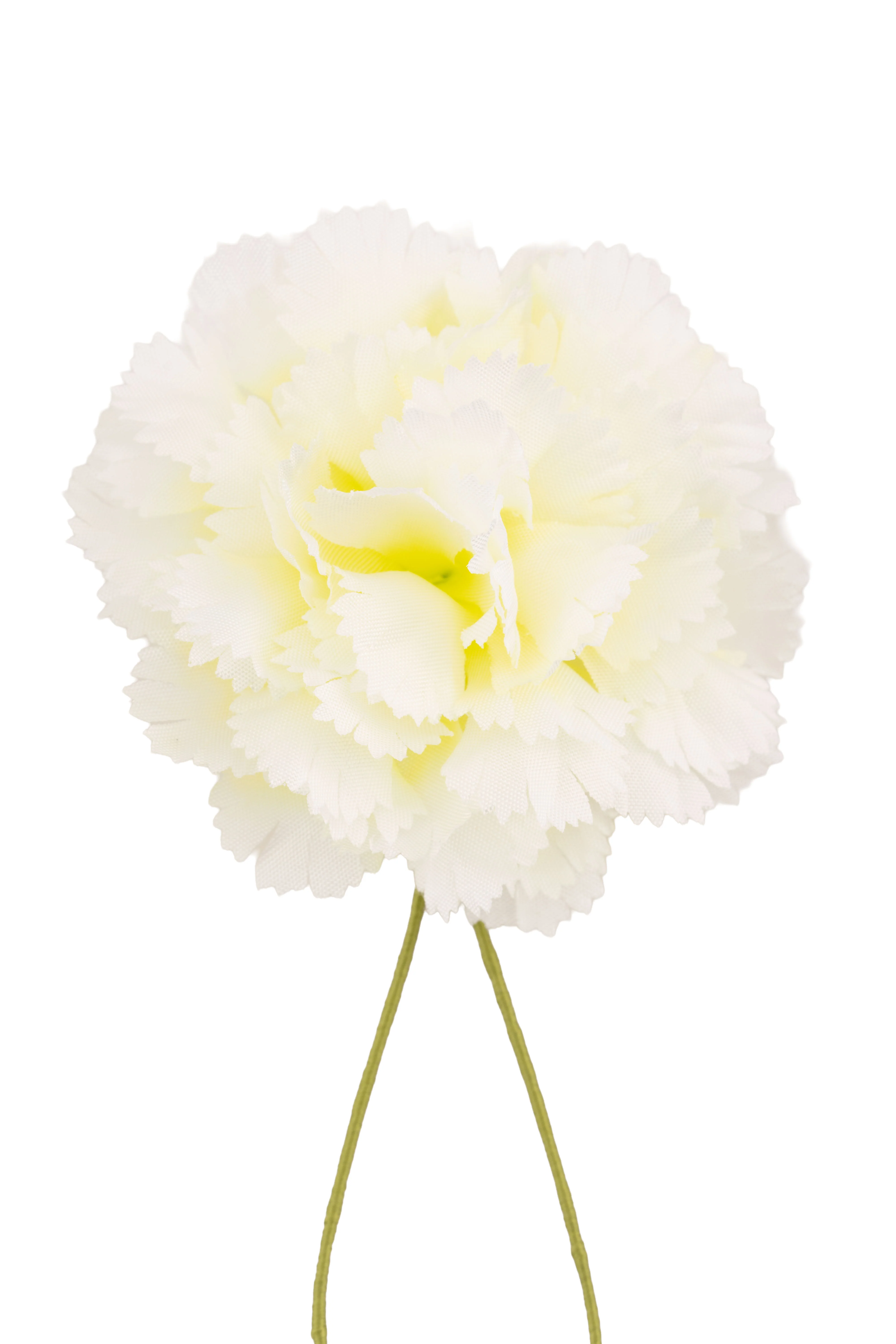 Mini White Carnation Silk Boutonnière Flower - Image 4