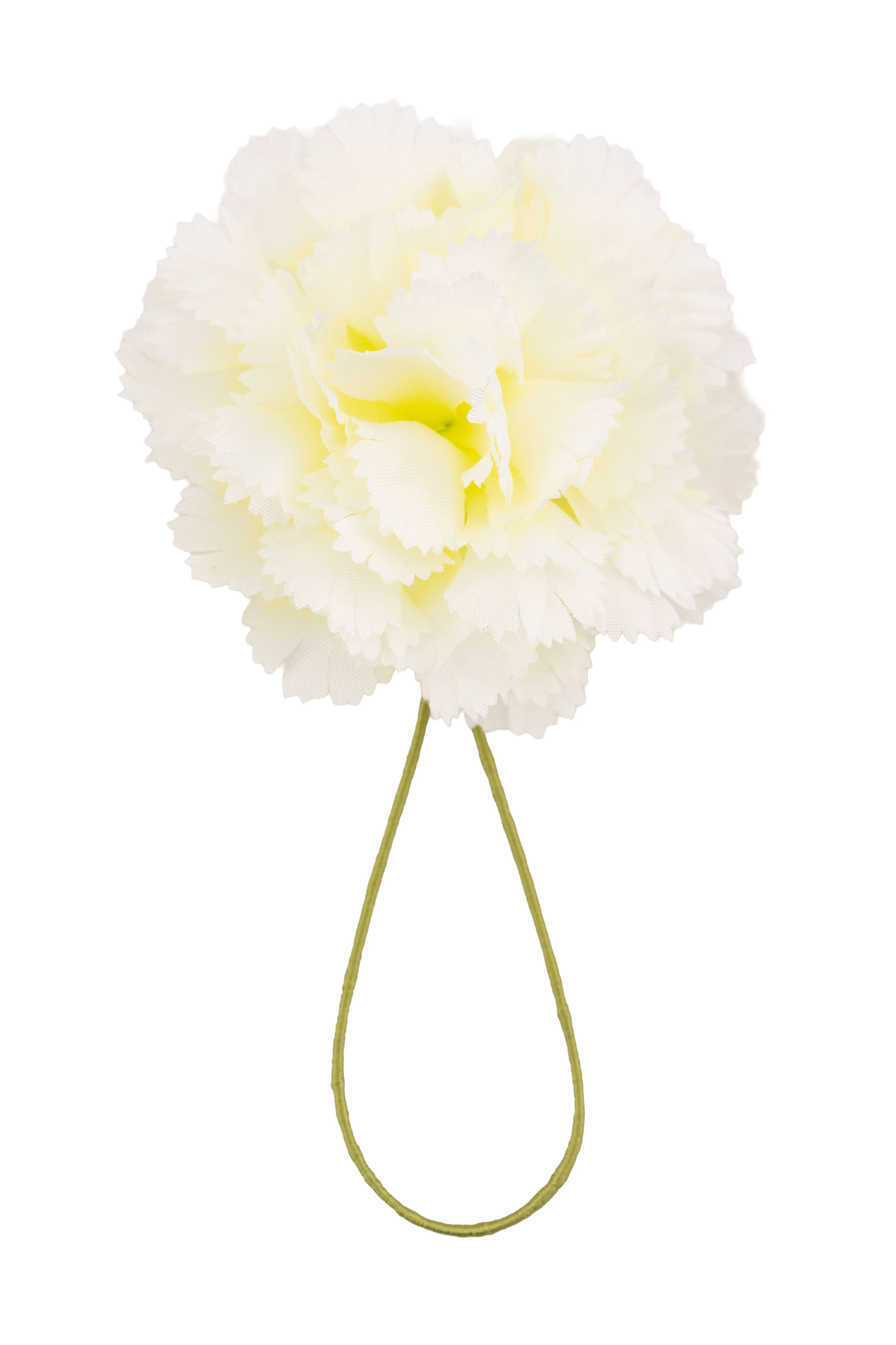 Mini White Carnation Silk Boutonnière Flower - Image 5
