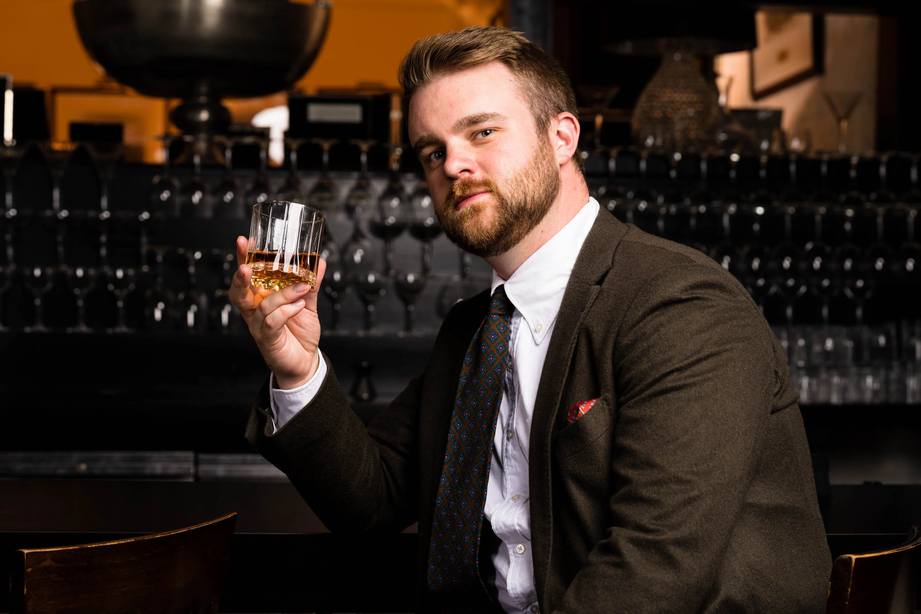 Brown Diamond Wool Challis Tie - Image 10