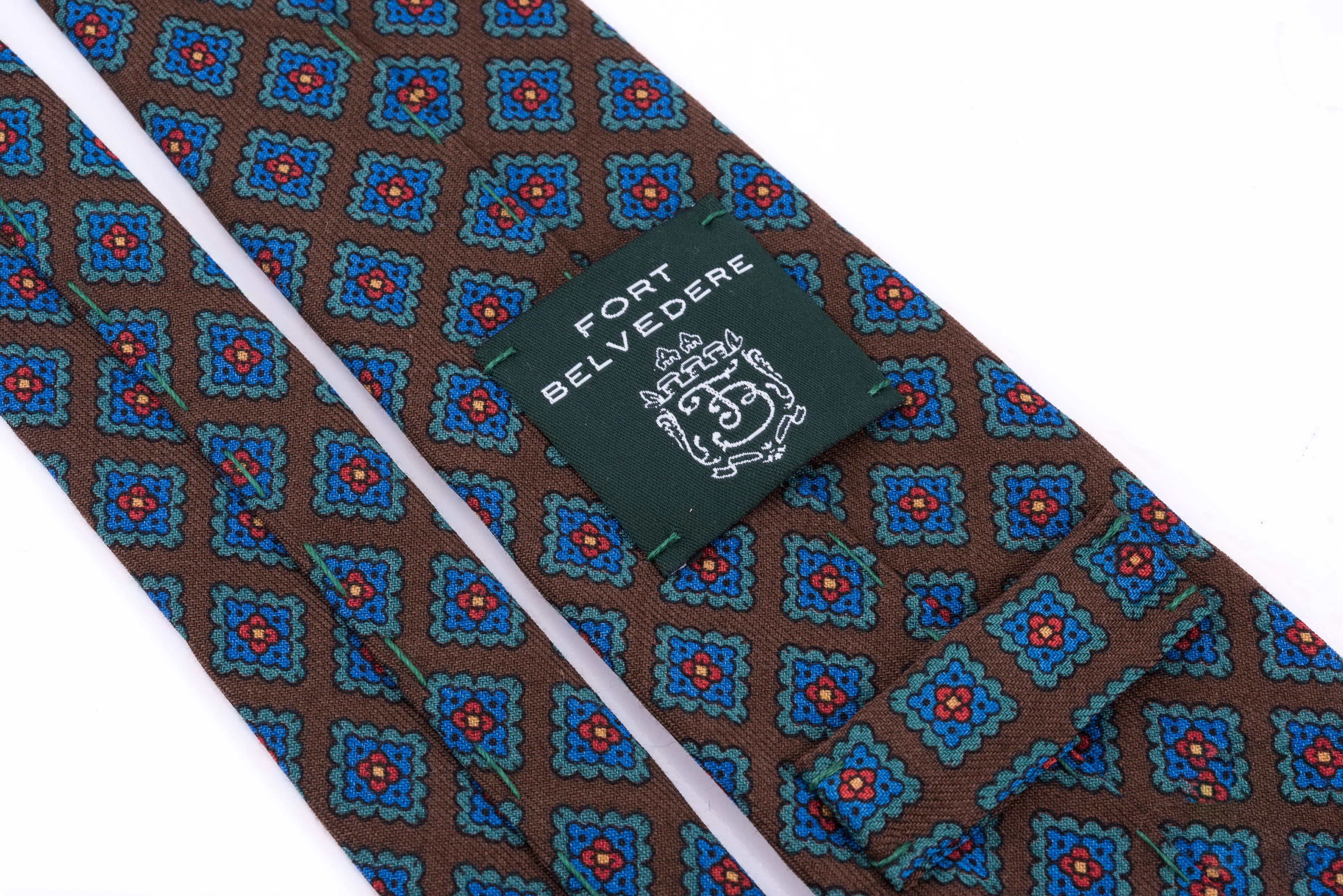 Brown Diamond Wool Challis Tie - Image 5