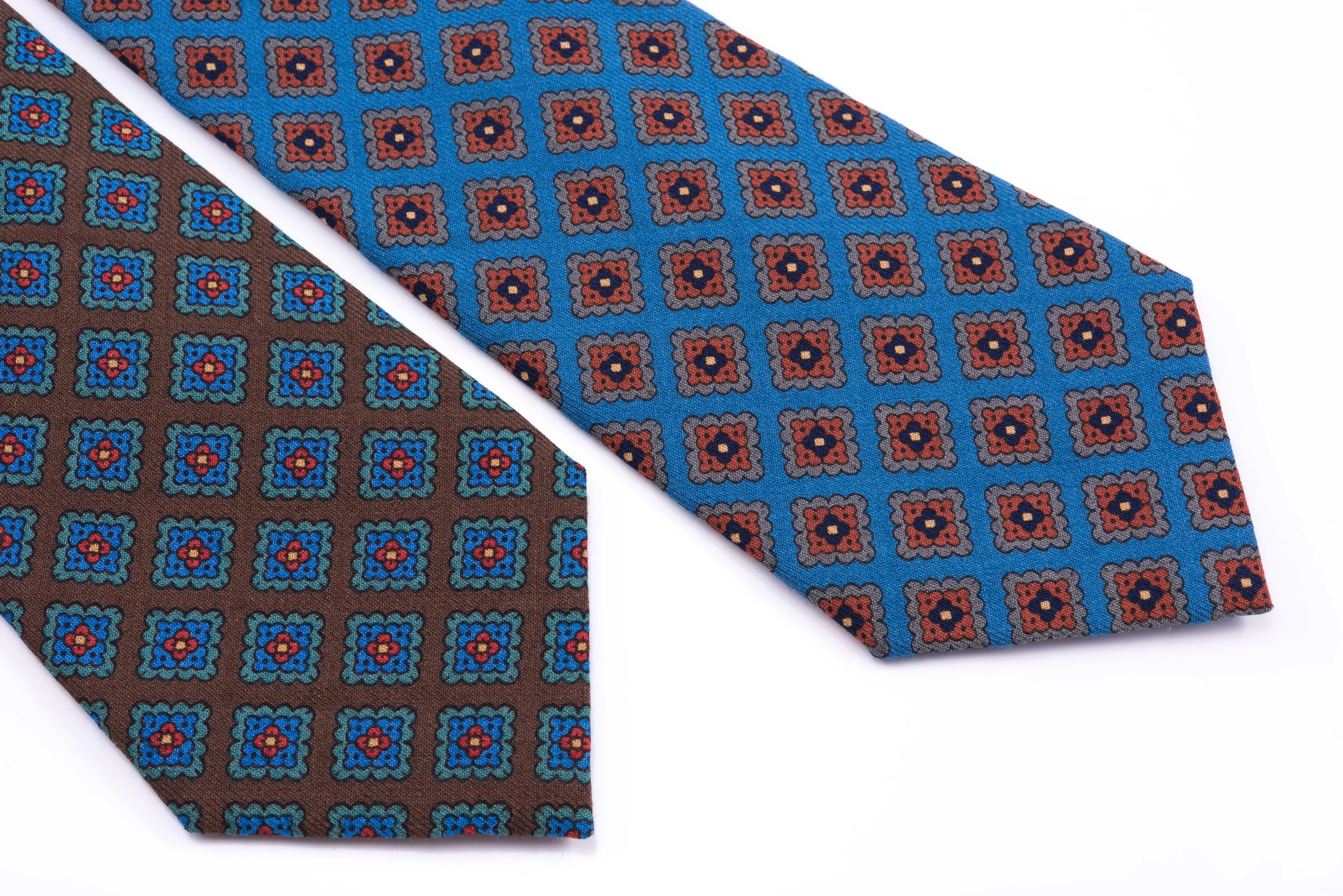 Brown Diamond Wool Challis Tie - Image 6