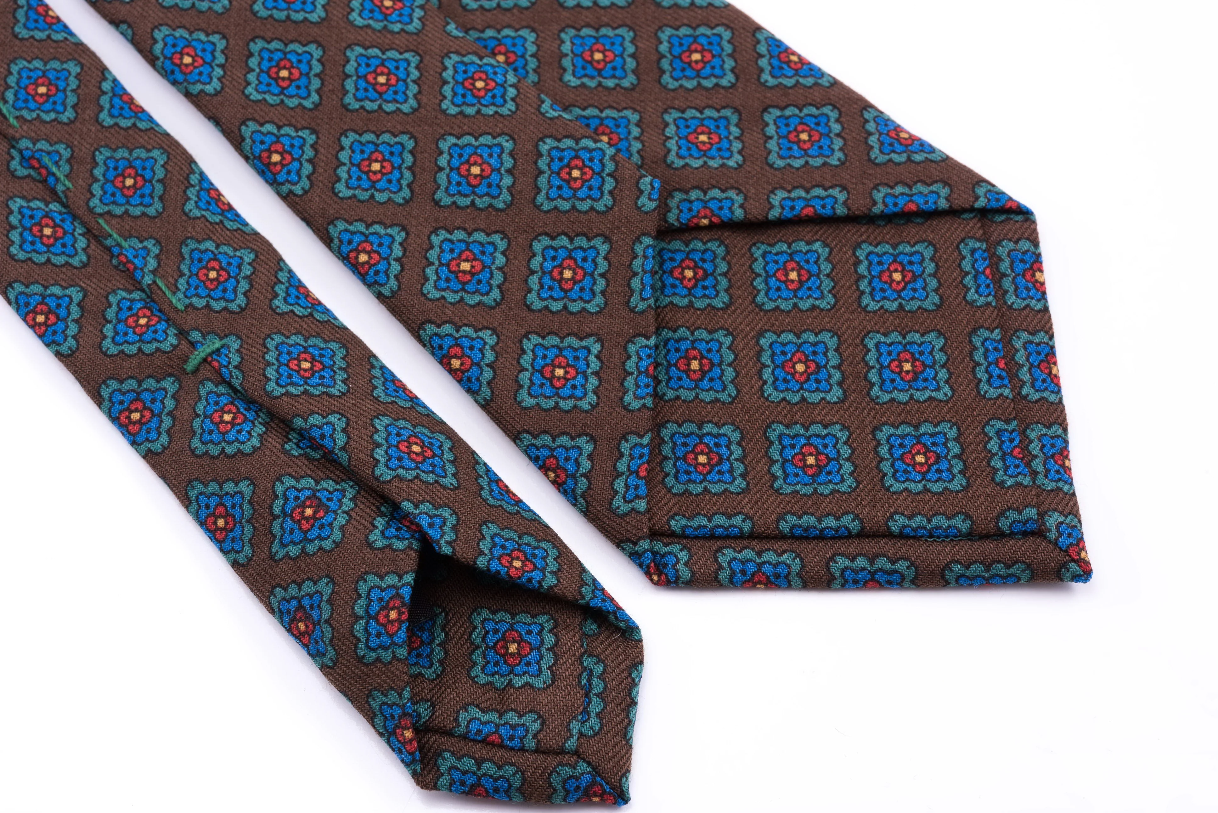 Brown Diamond Wool Challis Tie - Image 7