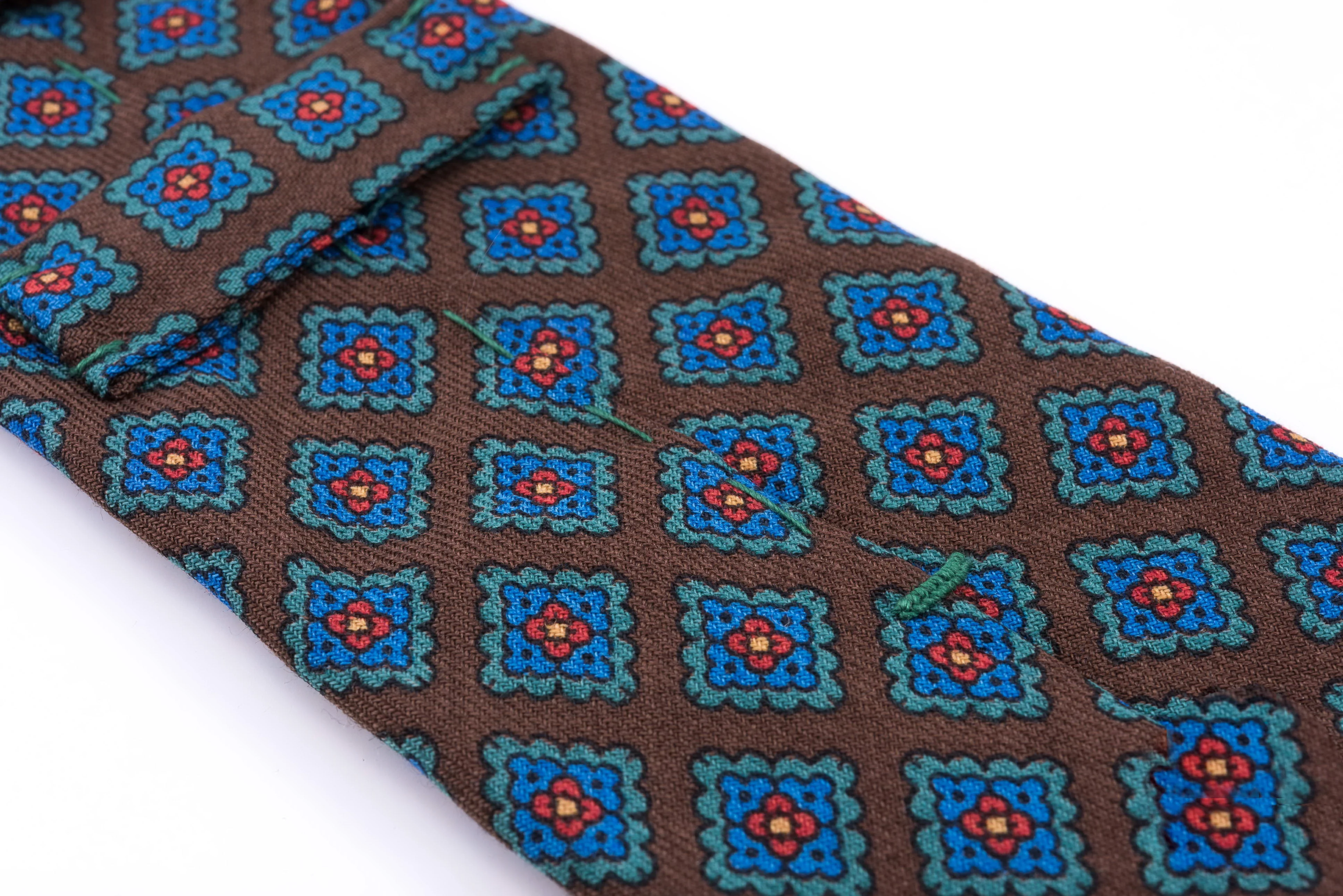 Brown Diamond Wool Challis Tie - Image 8