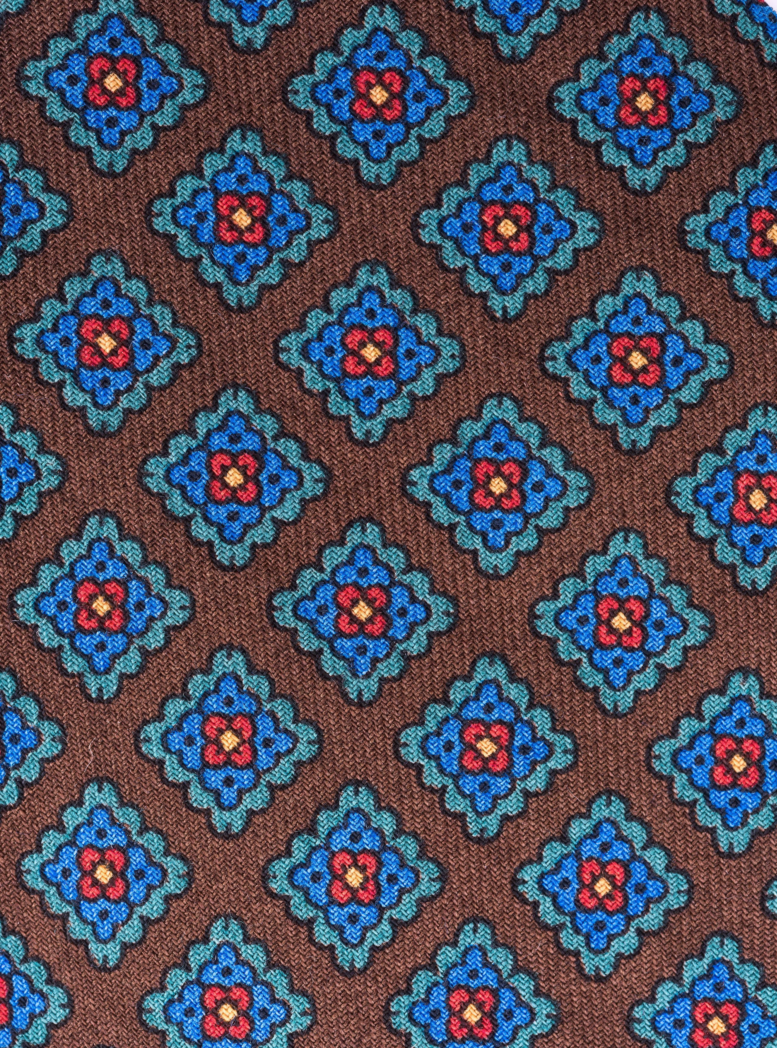 Brown Diamond Wool Challis Tie - Image 9