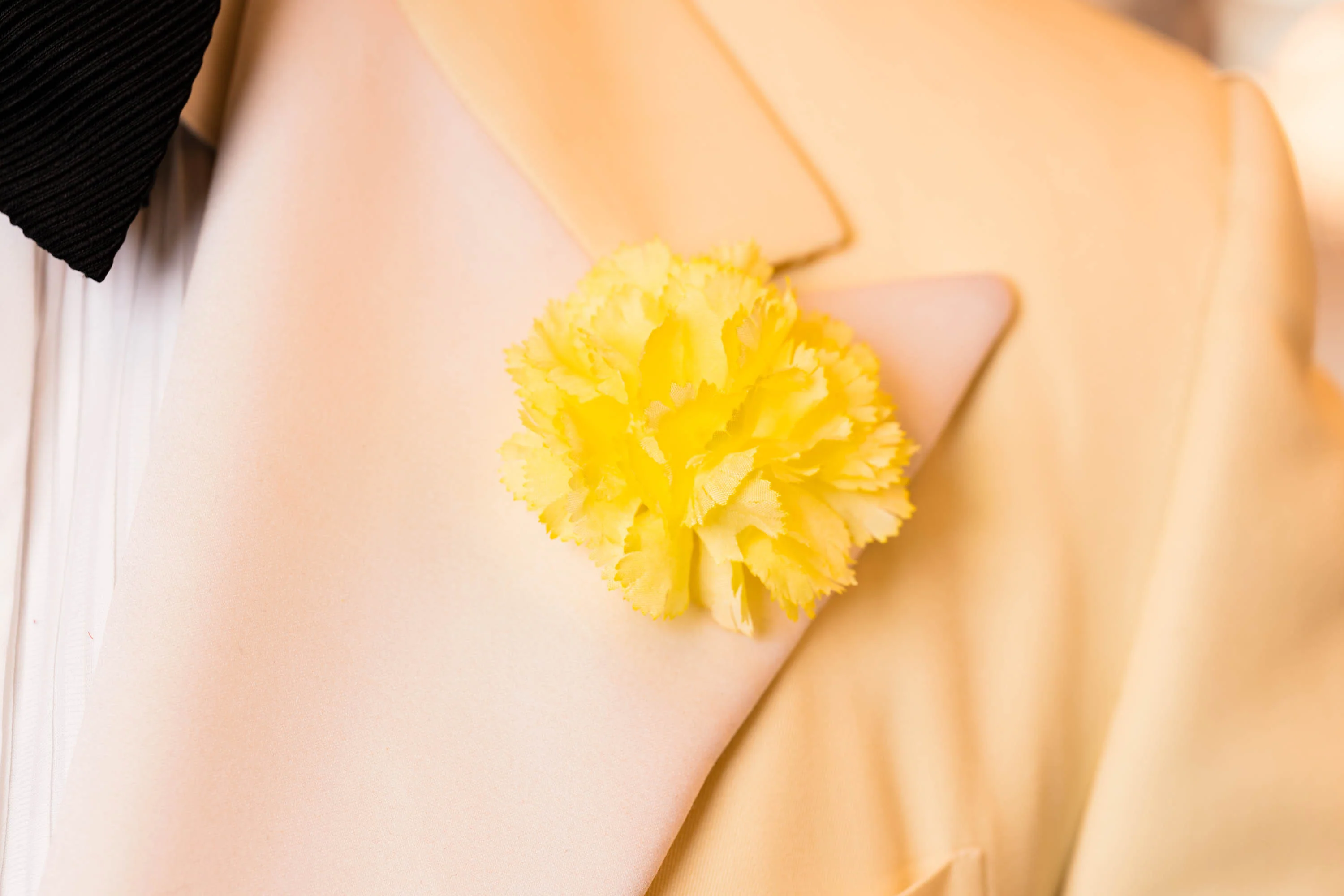 Mini Bright Yellow Carnation Silk Boutonnière Flower - Image 10