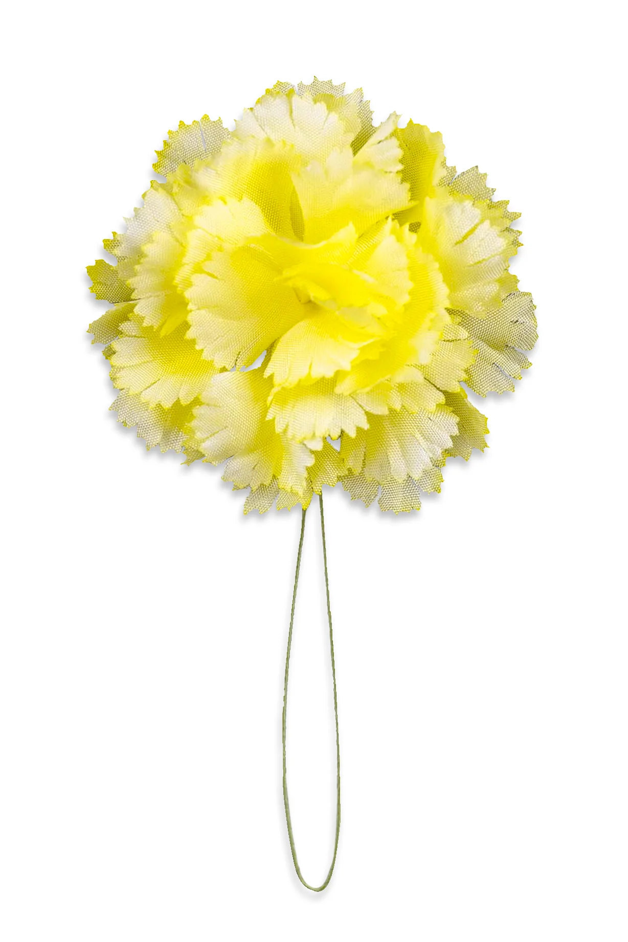 Mini Bright Yellow Carnation Silk Boutonnière Flower - Image 6