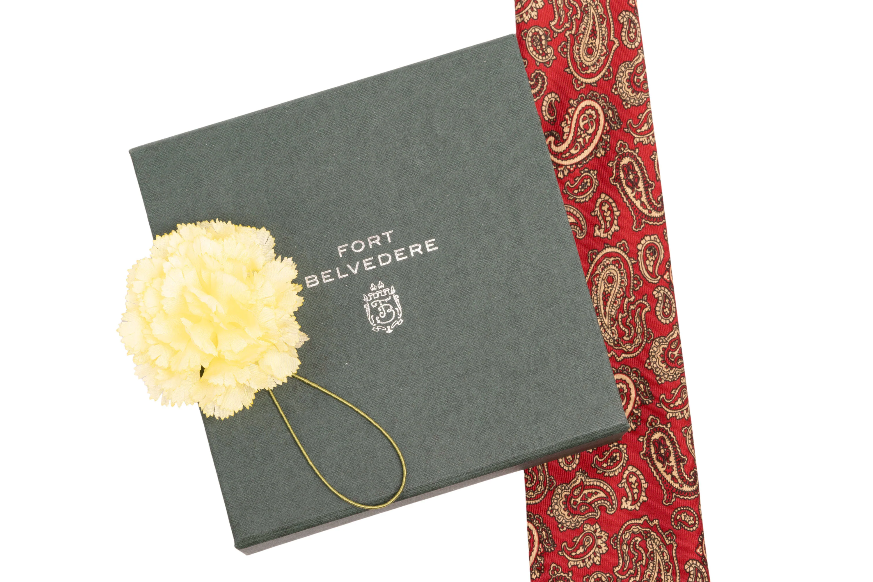 Mini Bright Yellow Carnation Silk Boutonnière Flower - Image 8